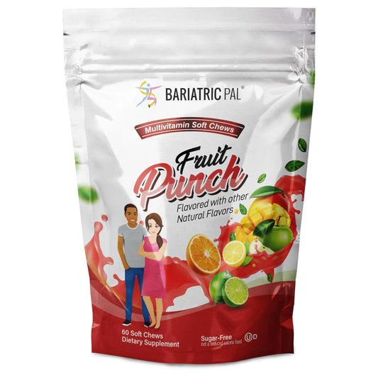 BariatricPal Iron-Free Multivitamin Soft Chew - Fruit Punch (60 Count) BariatricPalAU supplements