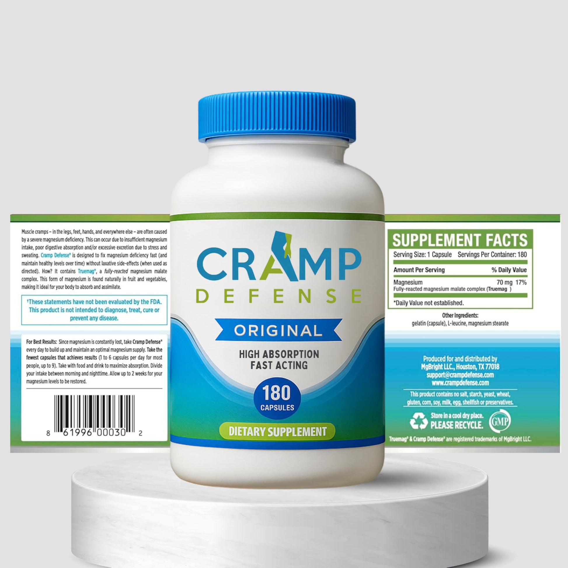Cramp Defense® Leg Cramps Pills, Relief for All Muscle Cramps, Day and Night. Magnesium Supplement Capsules, 3-6 Month Supply. Non-Laxative, Organic Formula for Max Absorption and Results. Made in US. Cramp Defense Au supplements