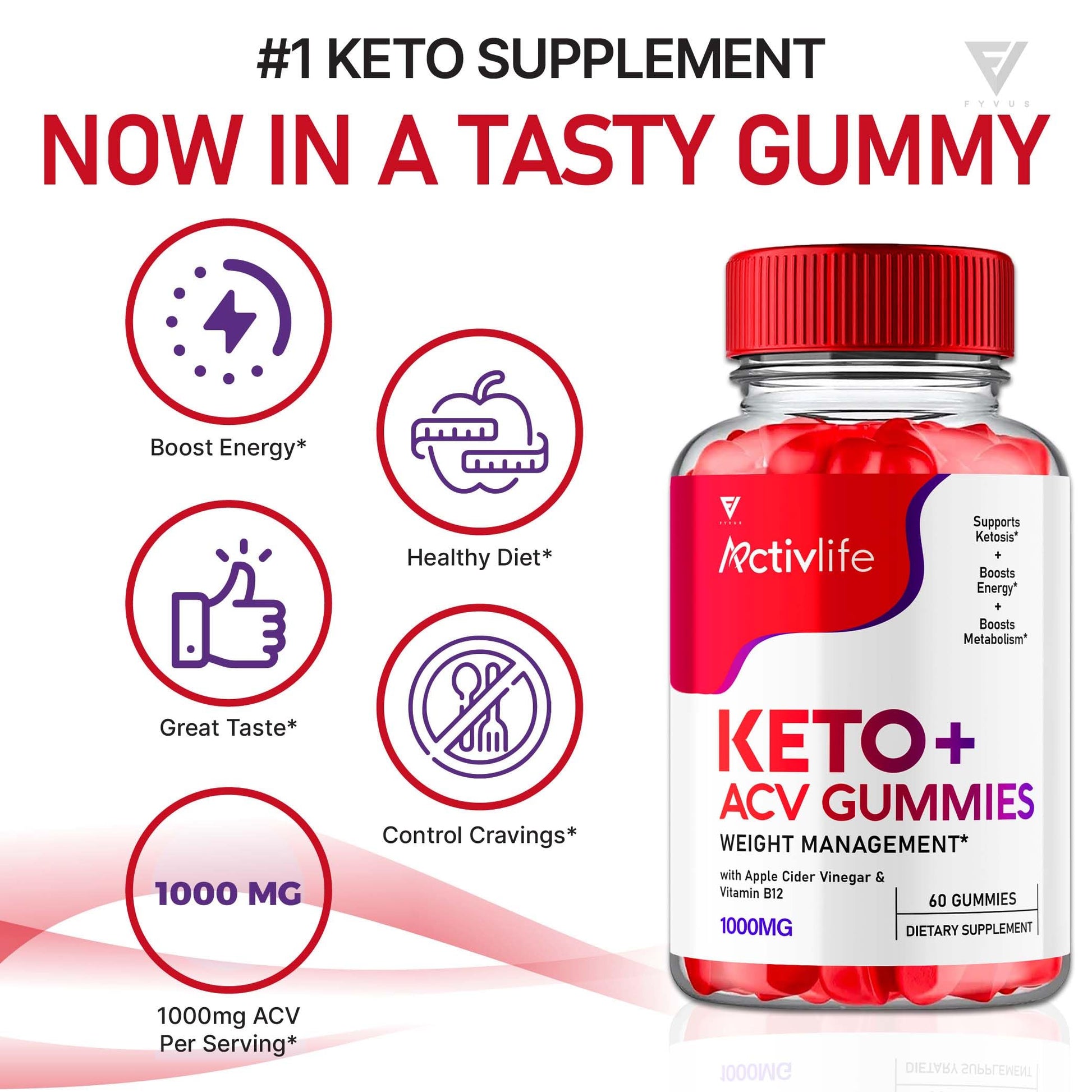(2 Pack) Activlife Keto ACV Gummies Activelife Keto Advanced, Active Life Keto FyvusUS supplements