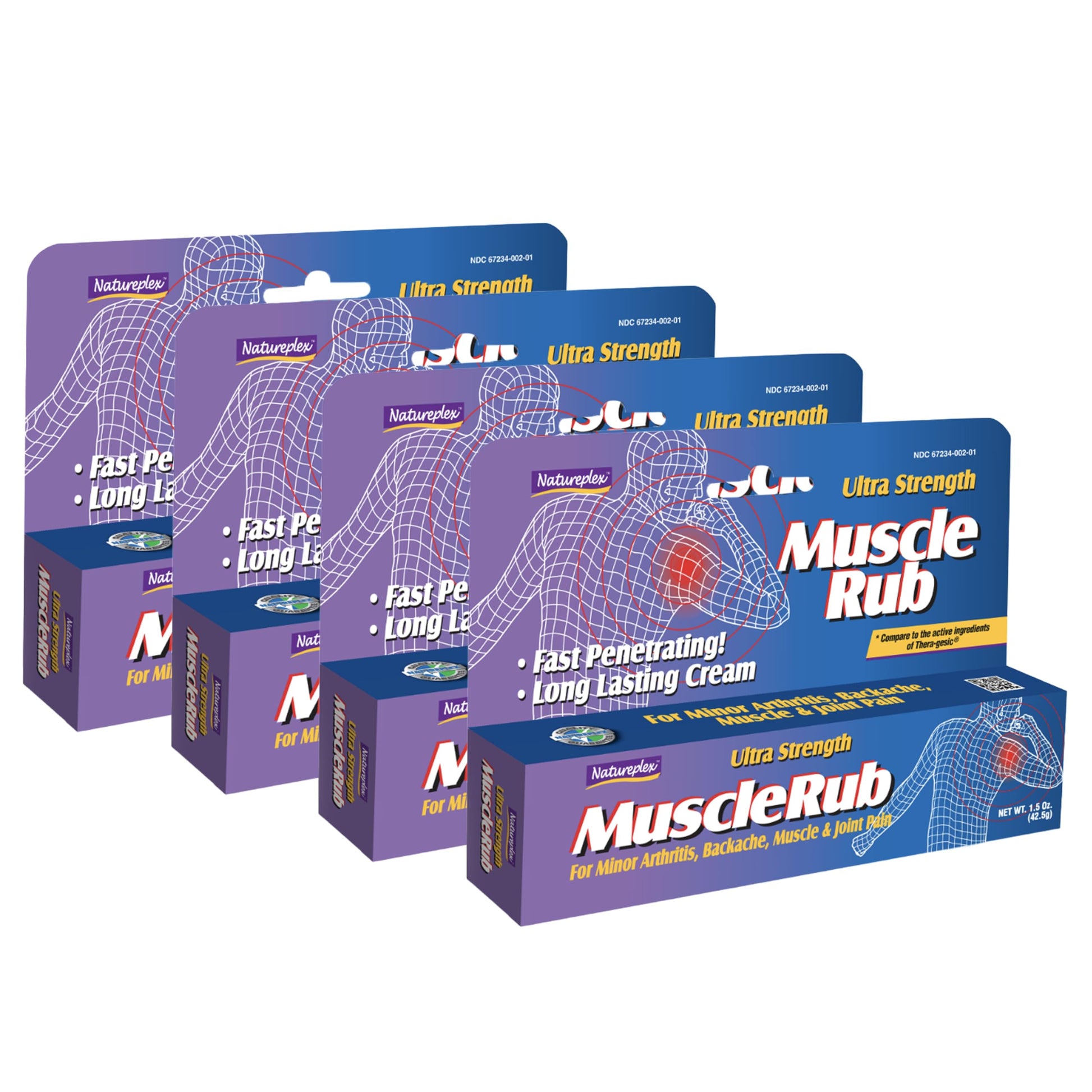 Ultra Strength Muscle Rub 4 Pack Natureplex Au supplements