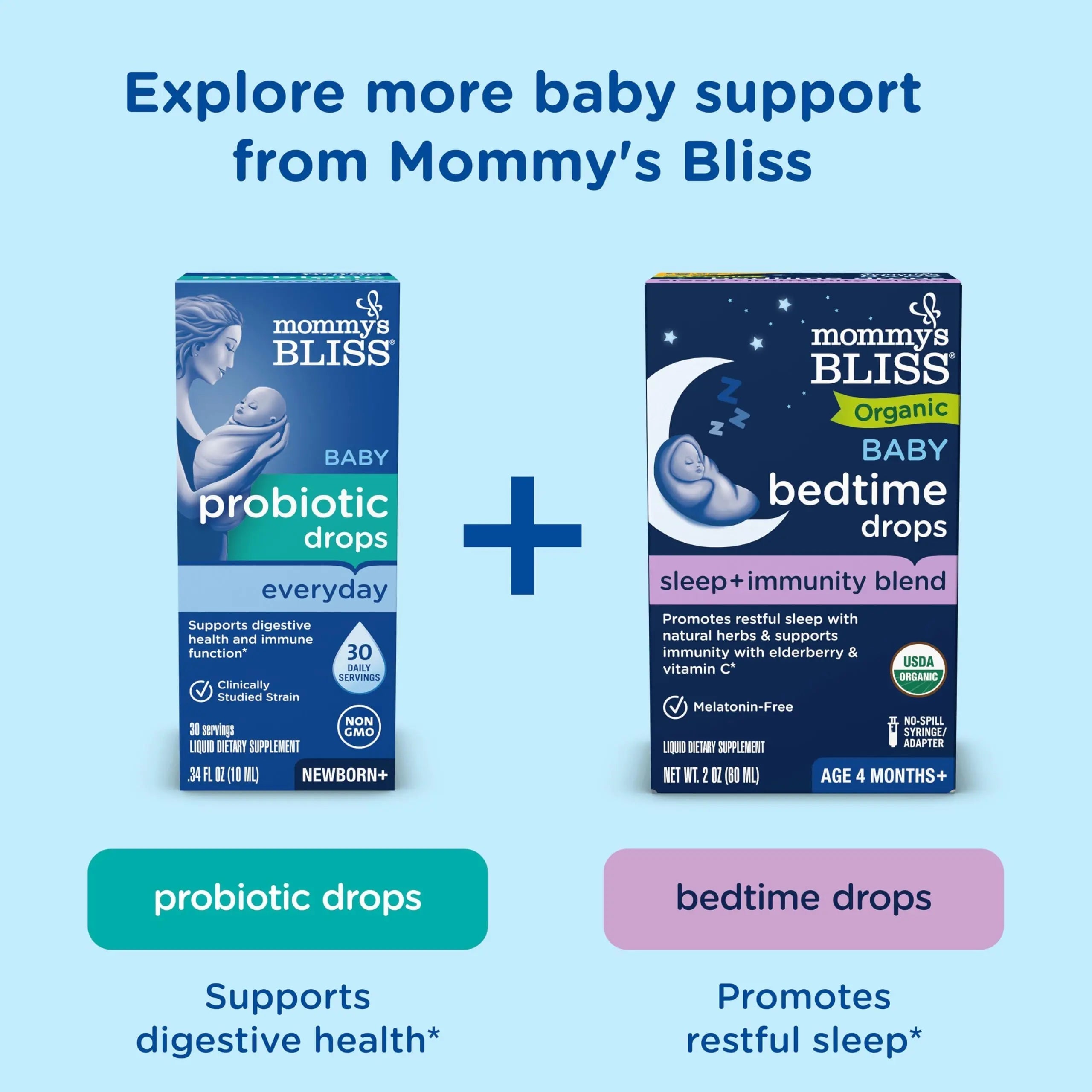 Mommy's Bliss Baby Multivitamin + Iron, Daily Essential Baby Vitamins for Immune Support, Healthy Growth & Bone Development, Age 2 Months+, 30 ml Mommy's Bliss Au supplements