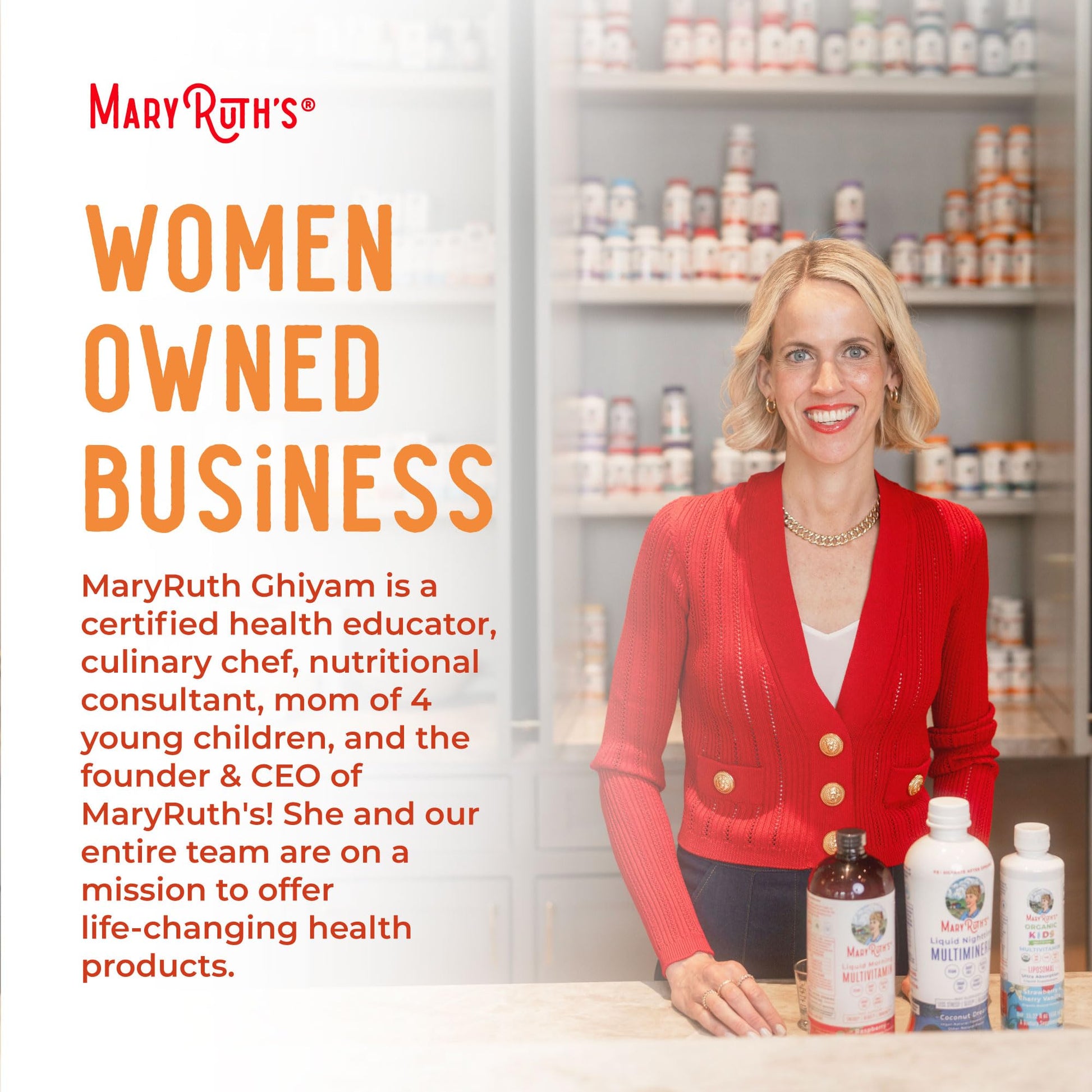 MaryRuth's Liquid Multivitamin+Hair Growth | Clinically Tested for Thicker Hair & Facial Wrinkles in Women | Biotin 10000mcg | Lustriva Hair Growth Supplement | MaryRuth Organics Au supplements