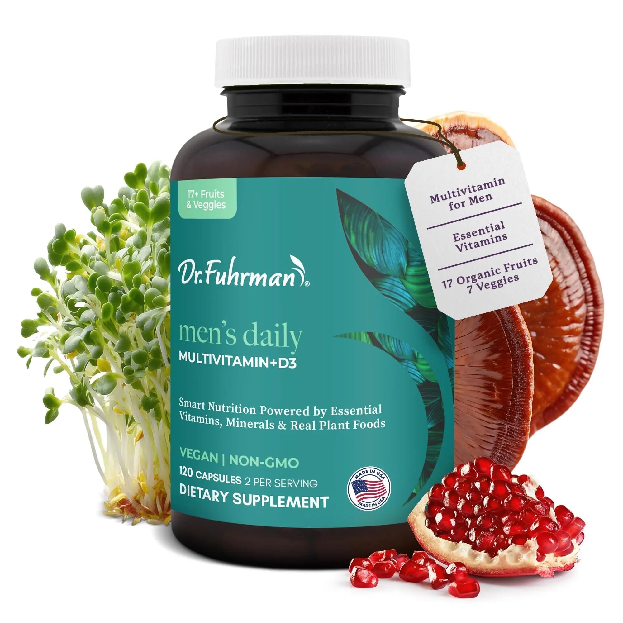 Dr. Fuhrman 2 Month Supply Multivitamin for Men + D3 Vitamin for Immune Support | Vegan Formula Womens Multivitamin with B12 & Zinc | Dr. Fuhrman Au supplements