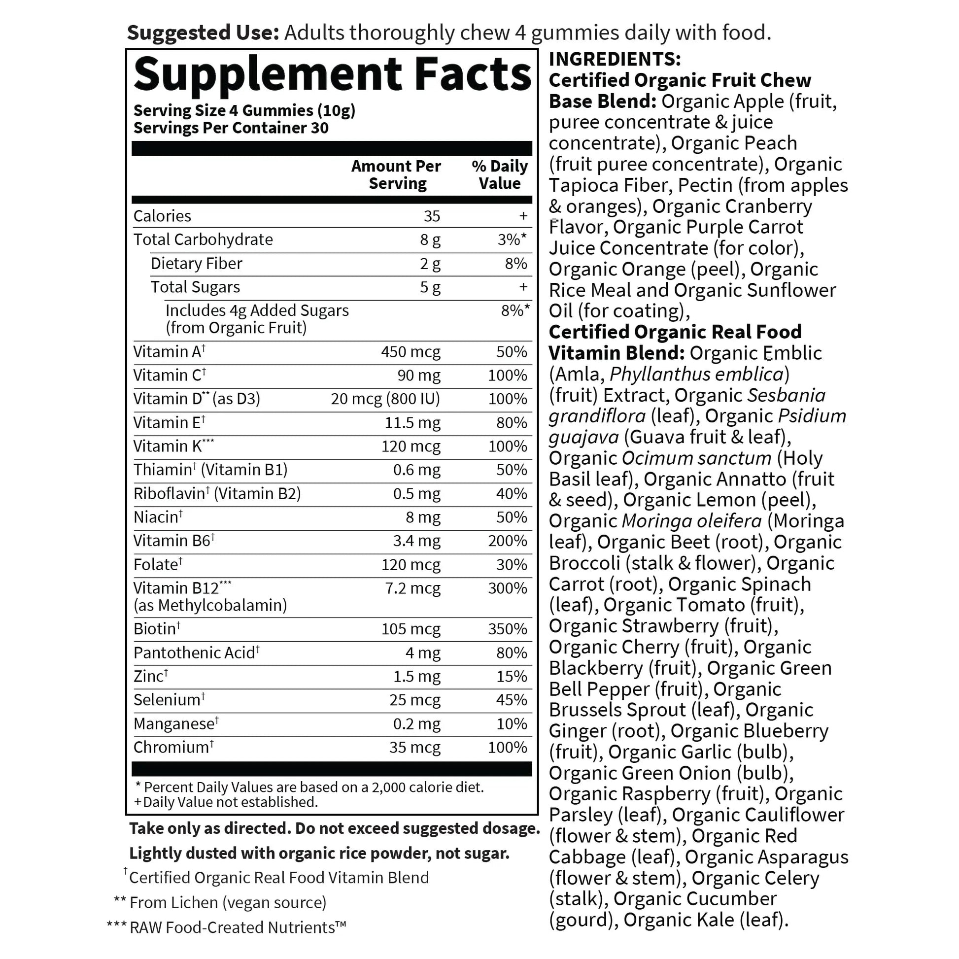 Garden of Life Organics Men's Gummy Vitamins - Berry - Certified Organic, Non-GMO, Vegan, Kosher Complete Multi - Methyl B12, C & D3 Garden of Life Au supplements