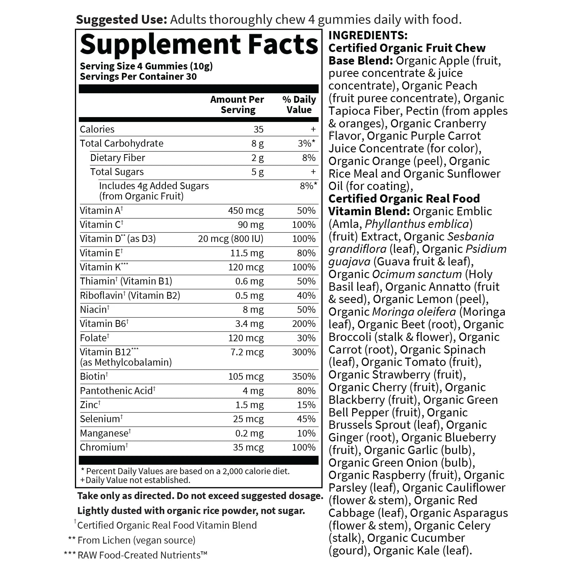 Garden of Life Organics Men's Gummy Vitamins - Berry - Certified Organic, Non-GMO, Vegan, Kosher Complete Multi - Methyl B12, C & D3 Garden of Life Au supplements