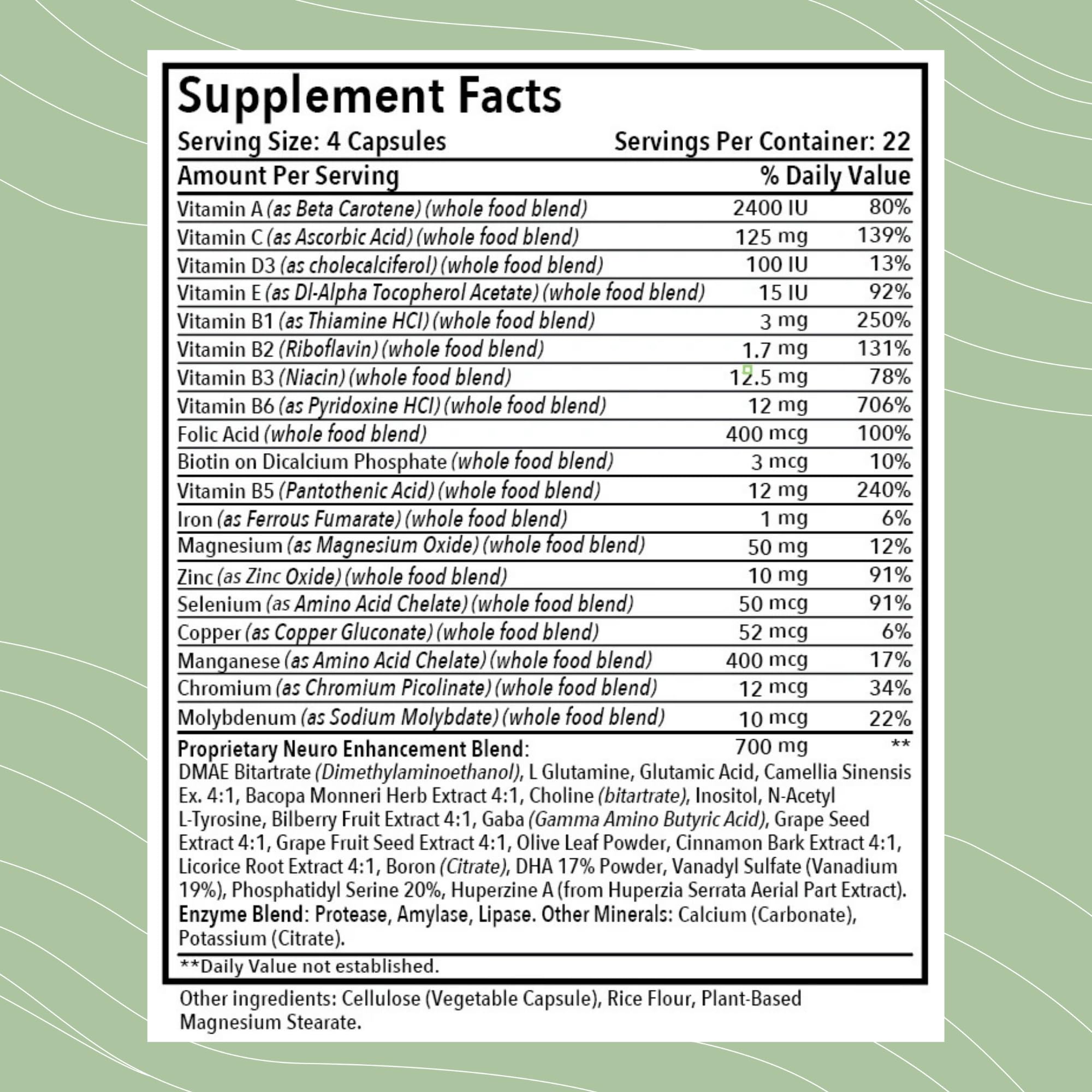 Optimal Health Systems Brain | Most Comprehensive Nootropic + Enzyme Delivery | 700 mg Scientific Neuroenhancment Blend | Boost Mood, Memory & Focus | 90 Capsules Optimal Health Systems Au supplements