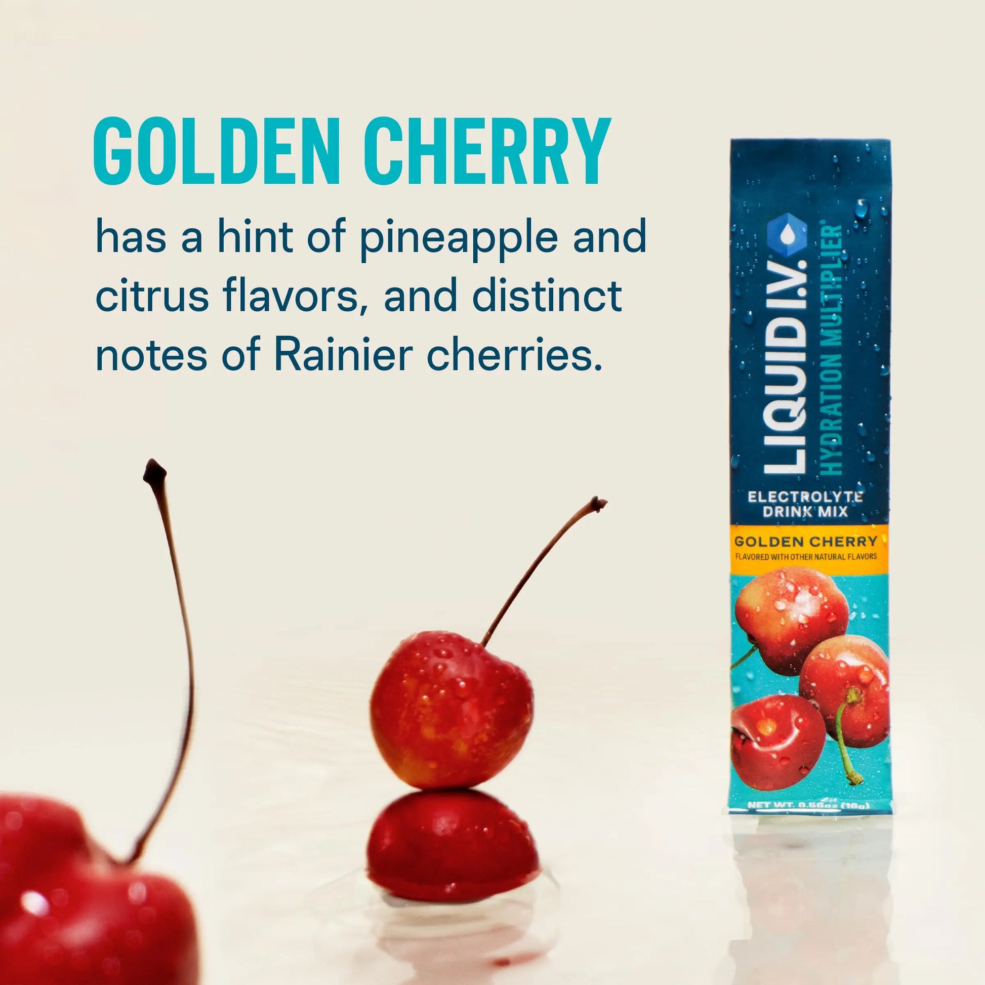 Liquid I.V.® Hydration Multiplier - Golden Cherry | Electrolyte Powder Drink Mix | 1 Pack (16 Servings) Liquid I.V. Au supplements