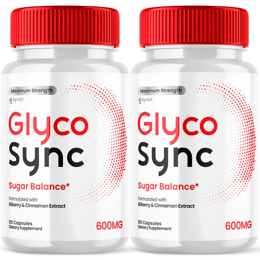 (2 Pack) Glyco Sync Capsules, Official Glyco Sync Balance Pills with All Natural Ingredients, Advanced Formula GlycoSync Joint Health and Wellness Support Max Strength for Men & Women (120 Capsules) SyvorAu supplements