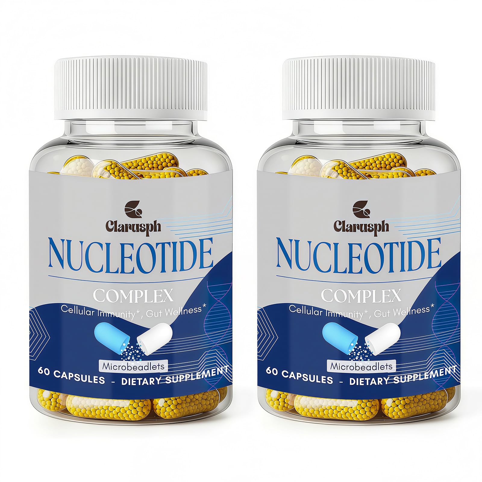 Clarusph Immunity* Supplement, Immune* Nucleotide Complex Blend 400mg Including AMP, CMP, GMP, UMP, Nucleo Immune*, 120 Capsules Clarusph Au supplements