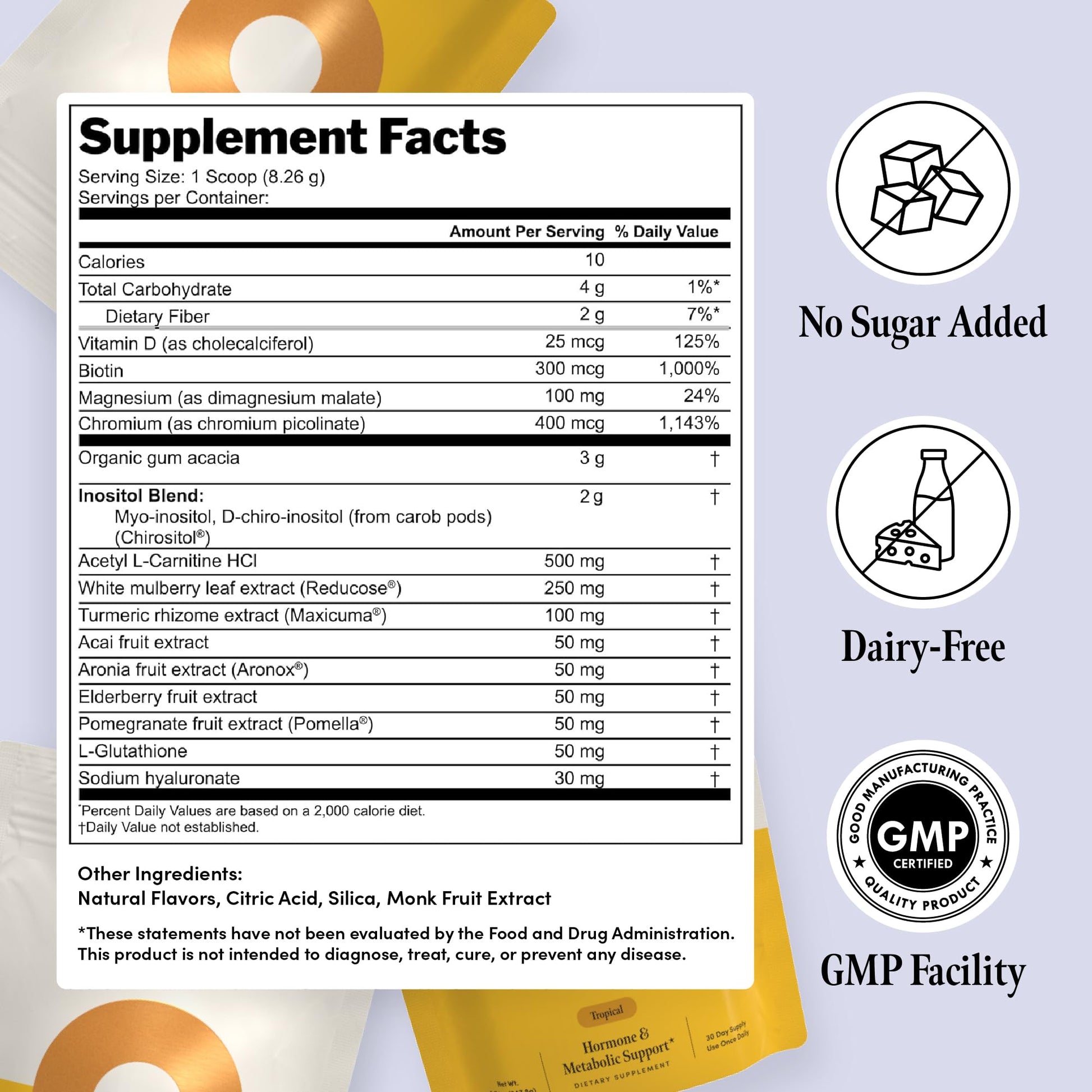 Ovii Metabolic Support for Women – Reducose® White Mulberry with Myo-Inositol & D-Chiro Inositol 40:1 Blend – Daily Wellness, Metabolic Balance & Appetite Control Supplement – 30 Servings, Tropical Ovii Au supplements