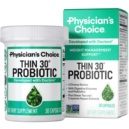 Physician's CHOICE Probiotics & Bloating - 6 Probiotic Strains - Prebiotics - Key ingredient Cayenne - Supports Gut Health Physician's CHOICEAU supplements