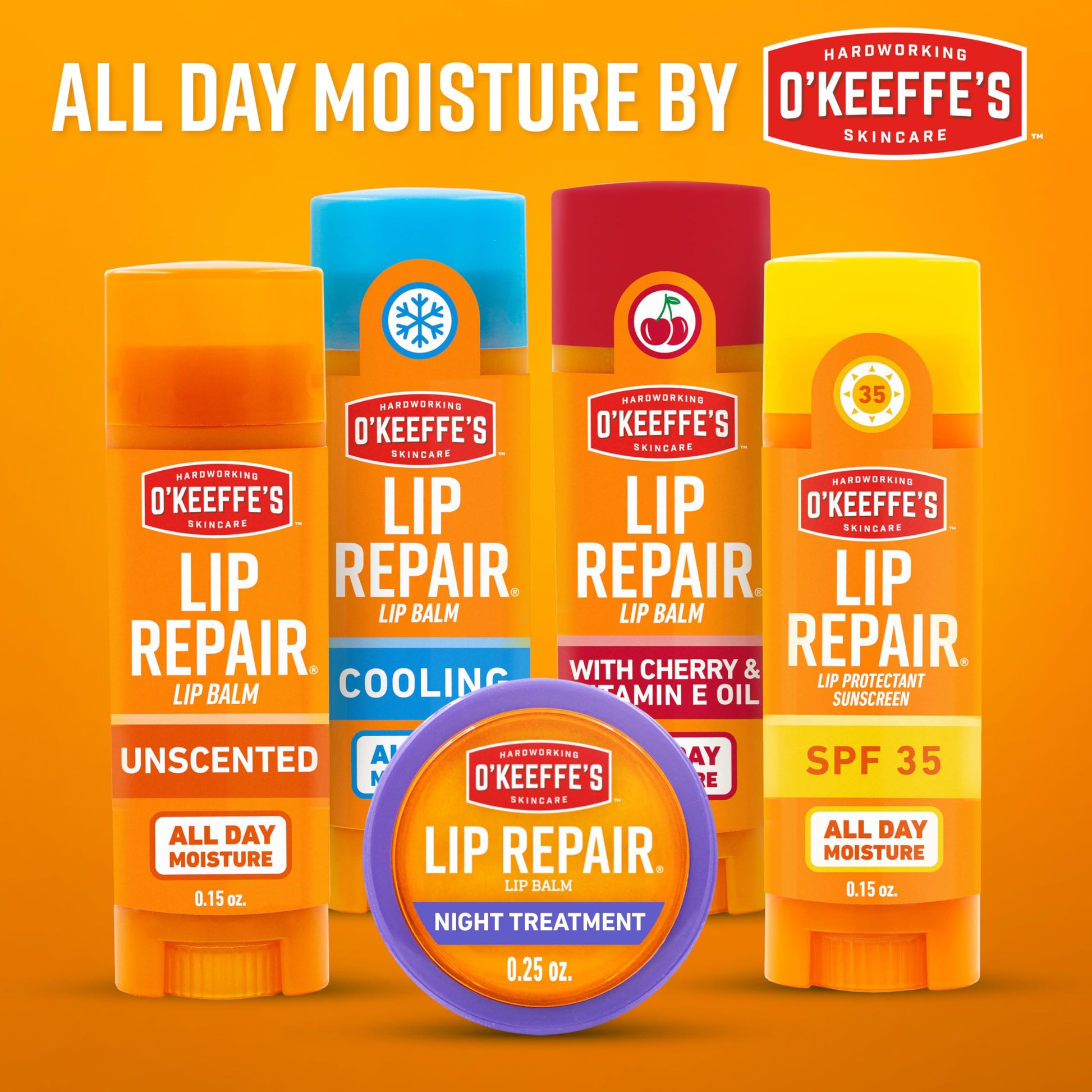 O'Keeffe's Lip Repair Unscented Lip Balm for Dry, Cracked Lips - Stick (3 Pack) - Moisturizer for Very Dry Lips O'Keeffe's Au supplements