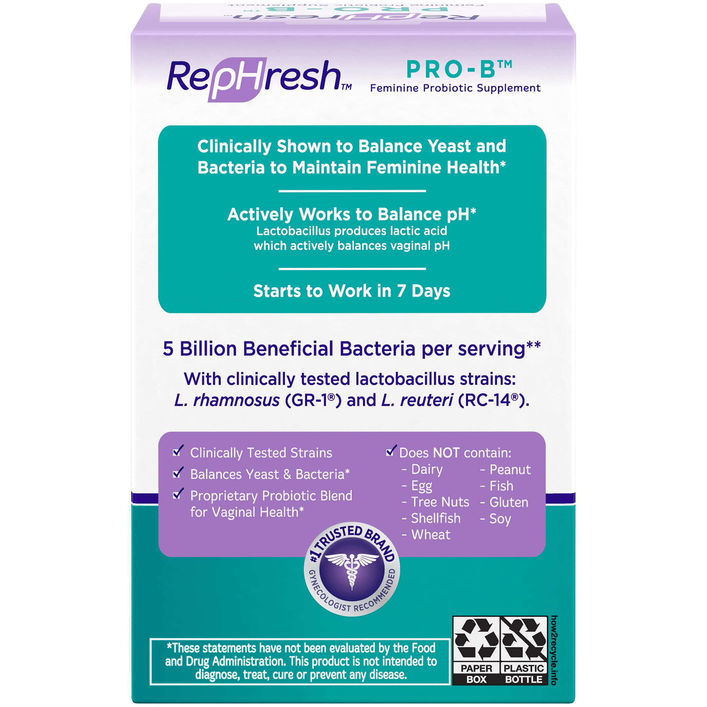RepHresh Pro-B Probiotic Feminine Supplement Rephresh Au supplements