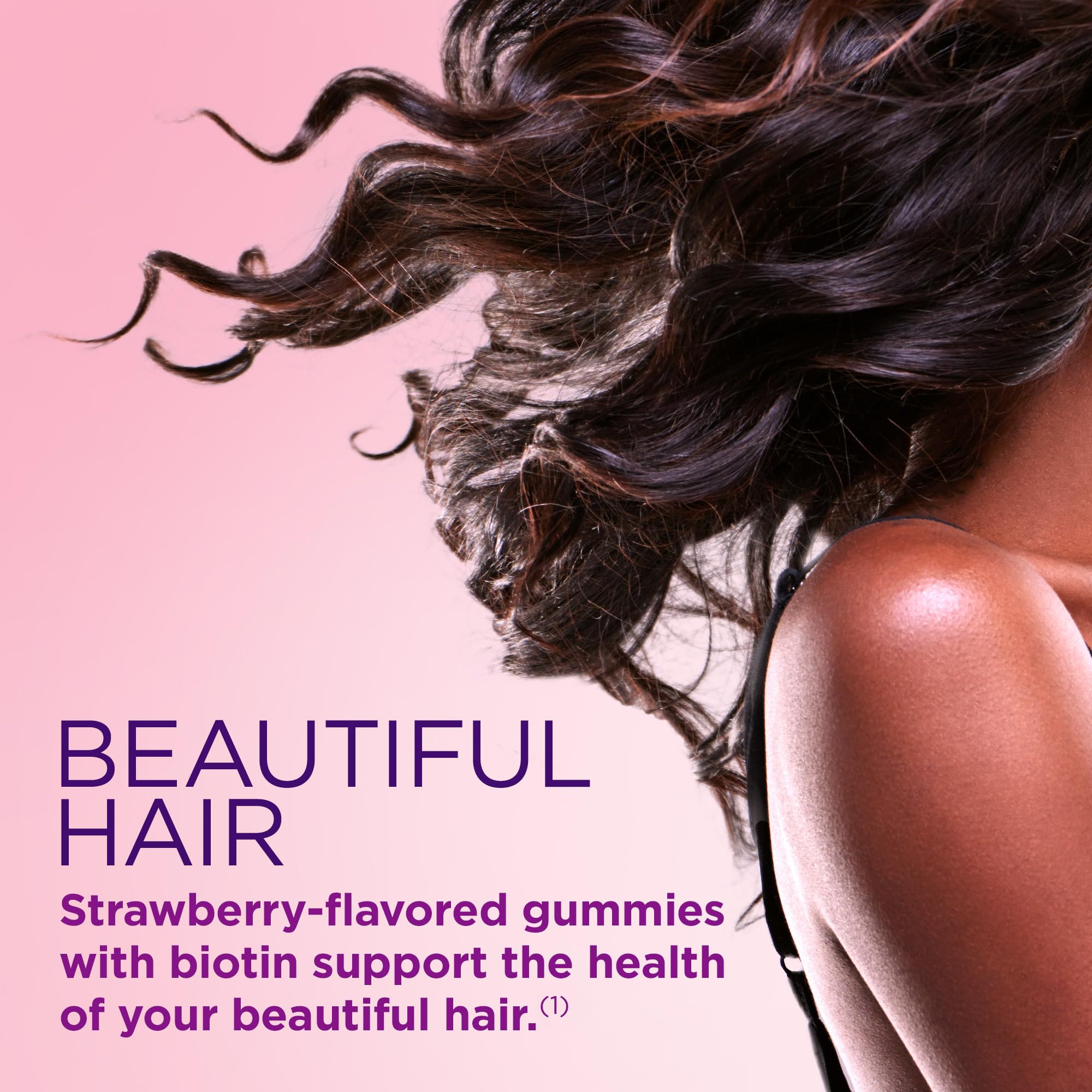 Nature's Bounty Optimal Solutions Hair, Skin and Nails Gummies with Biotin, 2500 mcg, Strawberry Flavored, 200 Count, 100 Total Servings Nature's Bounty Au supplements
