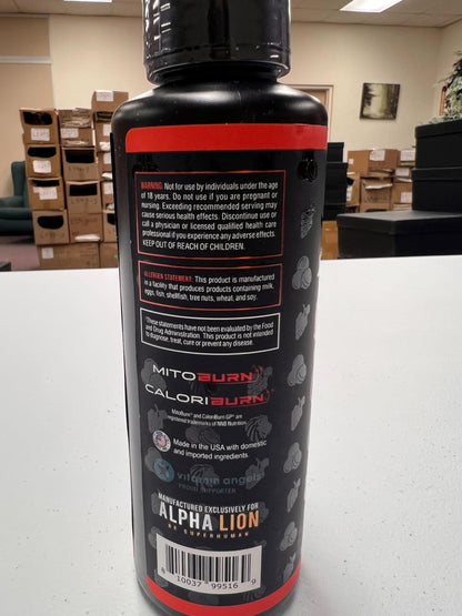 ALPHA LION Burn2O L-Carnitine Liquid 2000mg – Stim Free Super Thermogenic Fat Burner with MitoBurn® & CaloriBurn GP®, Metabolism Booster, Zero Calorie ALPHA LIONUS supplements