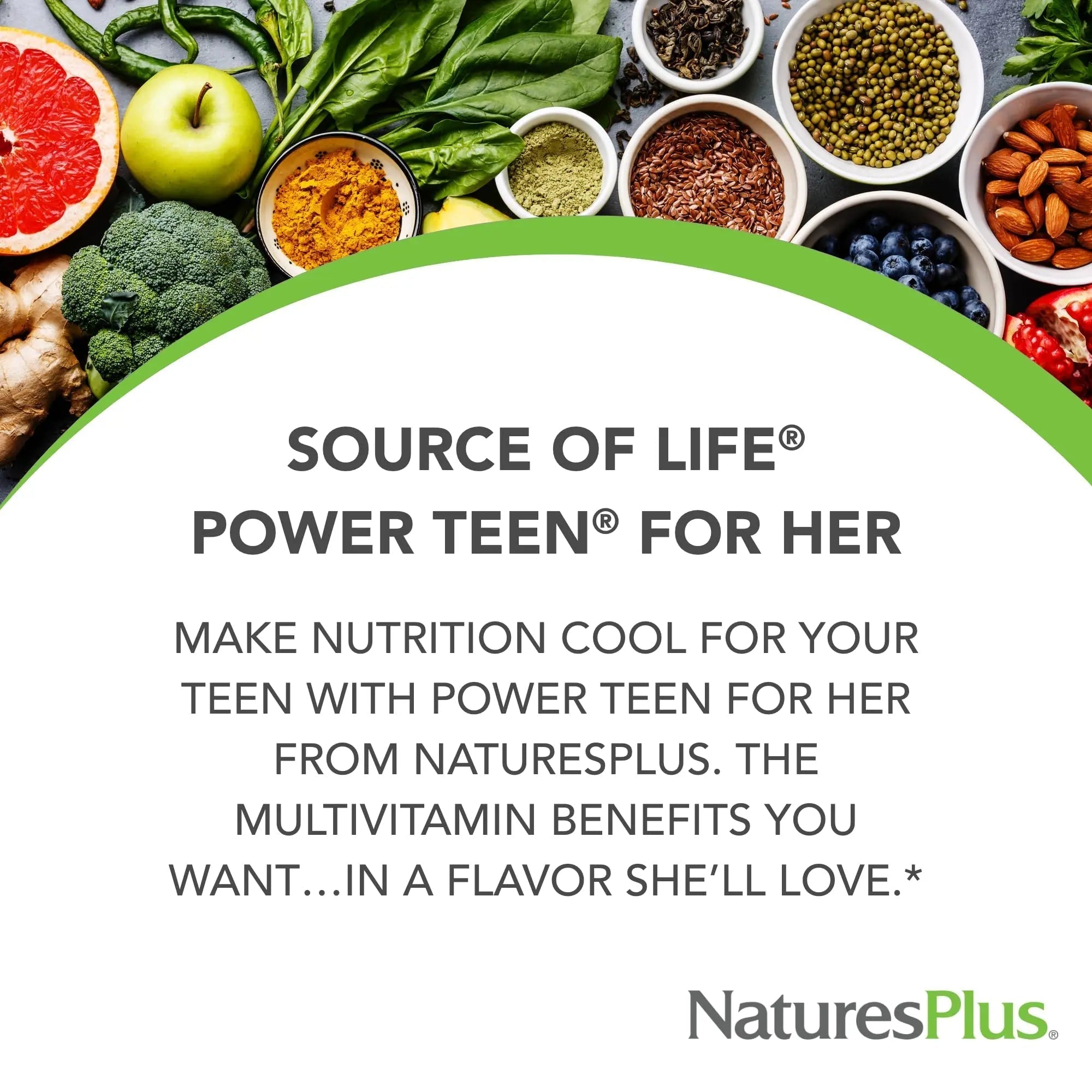 NaturesPlus Source of Life Power Teen for Her, Natural Berry - 60 Chewable Tablets - High Potency Multivitamin - Sugar Free, Vegan - 30 Servings NaturesPlus Au supplements