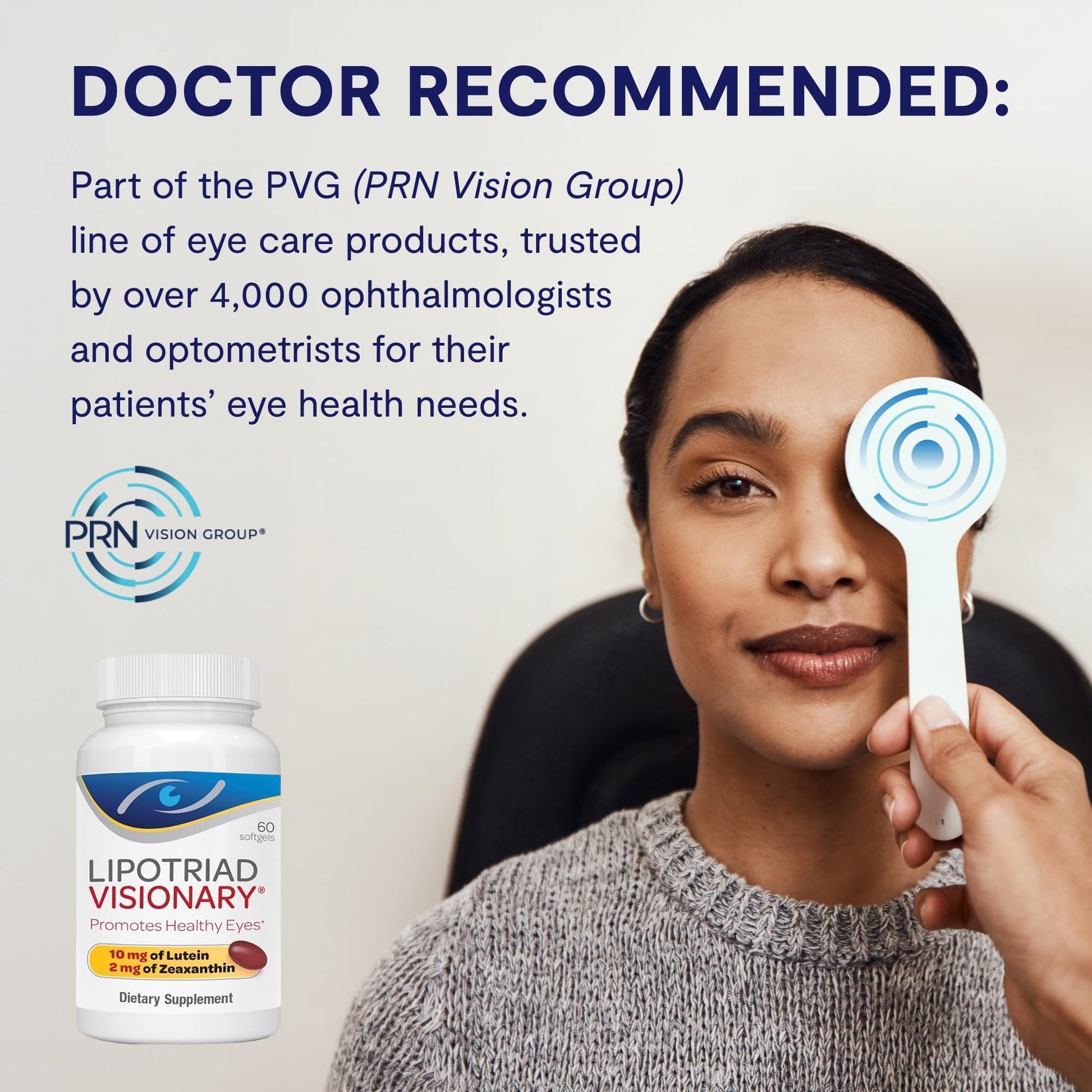 Lipotriad Visionary Eye Vitamins – 60 Capsules – Lutein and Zeaxanthin Supplements with Other AREDS 2® Ingredients to Support Eye Health Lipotriad Au supplements