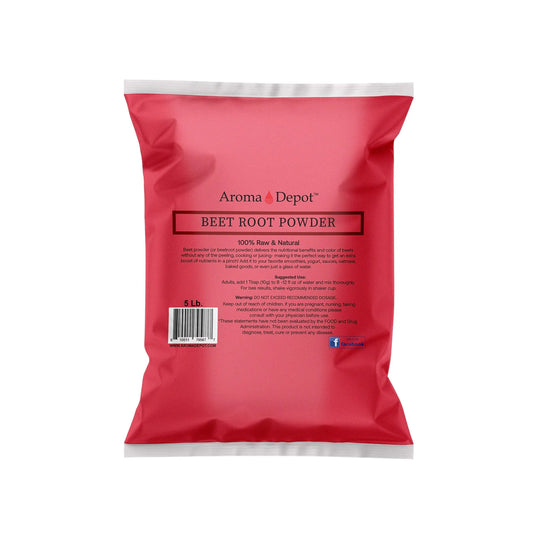 Beet Root Powder 5 lb. by Aroma Depot Raw & Non-GMO I Vegan & Gluten Free I Nitric Oxide Aroma DepotAU supplements