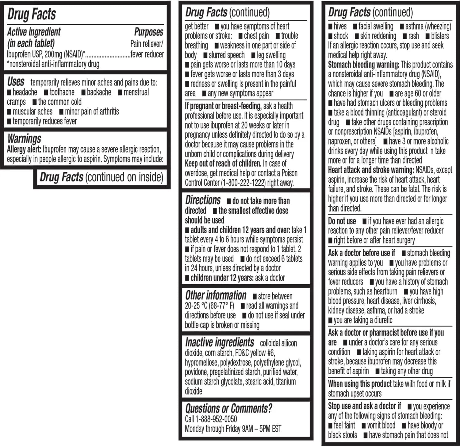 HealthA2Z® Ibuprofen 200mg | 500 Counts | Pain Relief | Body Aches | Headache | Arthritis | Cramps | Back Pain | Fever Reducer… (500 Count) HealthA2Z Au supplements