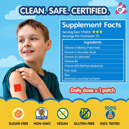 SAMARCHAD Kids Multivitamin Patches Daily Vitamin Patch for Children Natural, Sugar-Free No Swallowing Immune & Growth Support SAMARCHADUS supplements