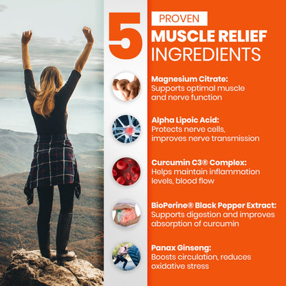 SaltWrap Mag 3D – Daytime (Non-Drowsy) Leg Cramp & Muscle Relief Support - Natural Supplement for Muscle and Nerve Health with Turmeric, Alpha Lipoic Acid & Magnesium SaltWrapAu supplements