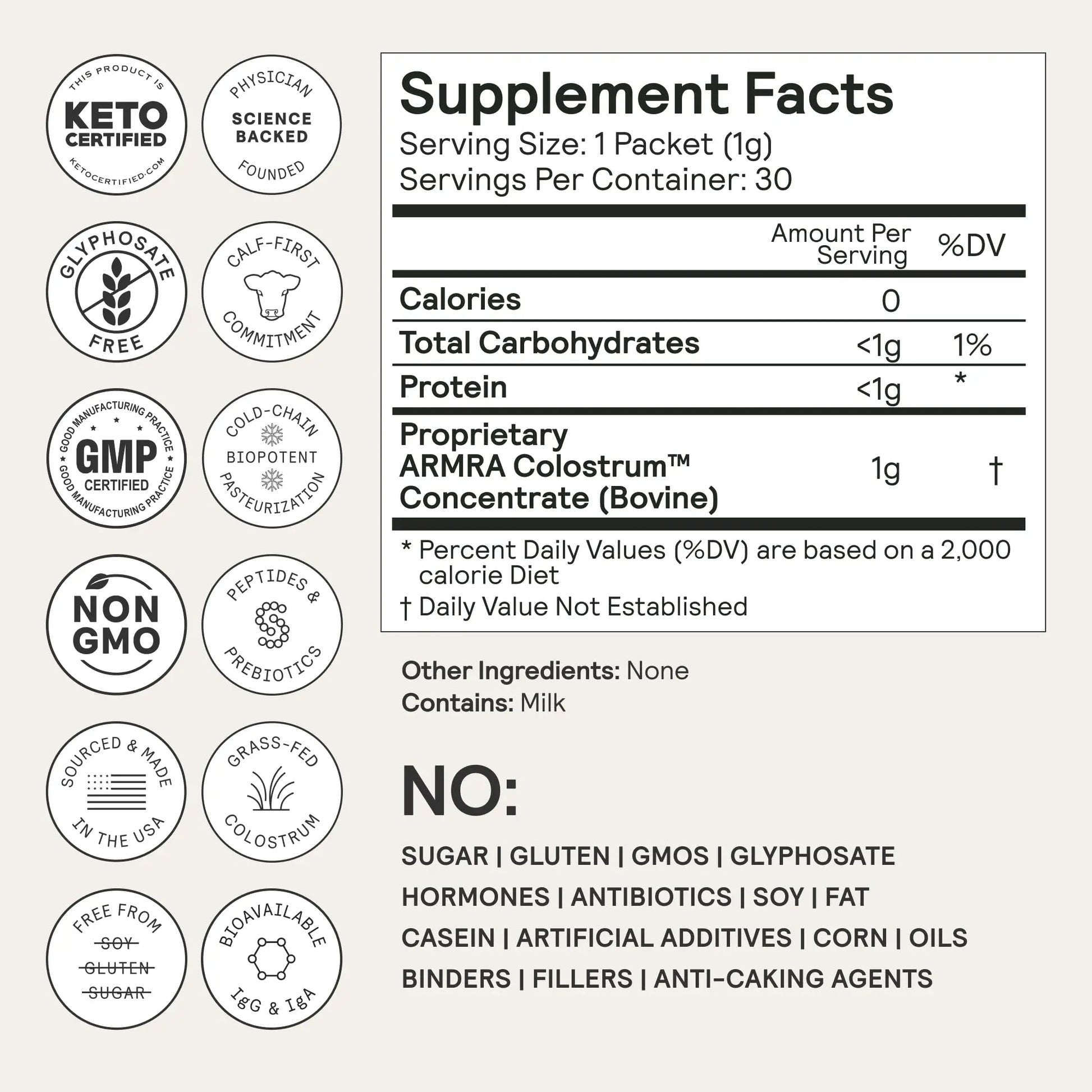 ARMRA Colostrum™ Premium Powder, Grass Fed, Gut Health Bloating Immunity Skin & Hair, Contains 400+ Bioactive Nutrients, Keto, Gluten & Fat Free (Unflavored Bundle | 150 Servings) ARMRA Au supplements