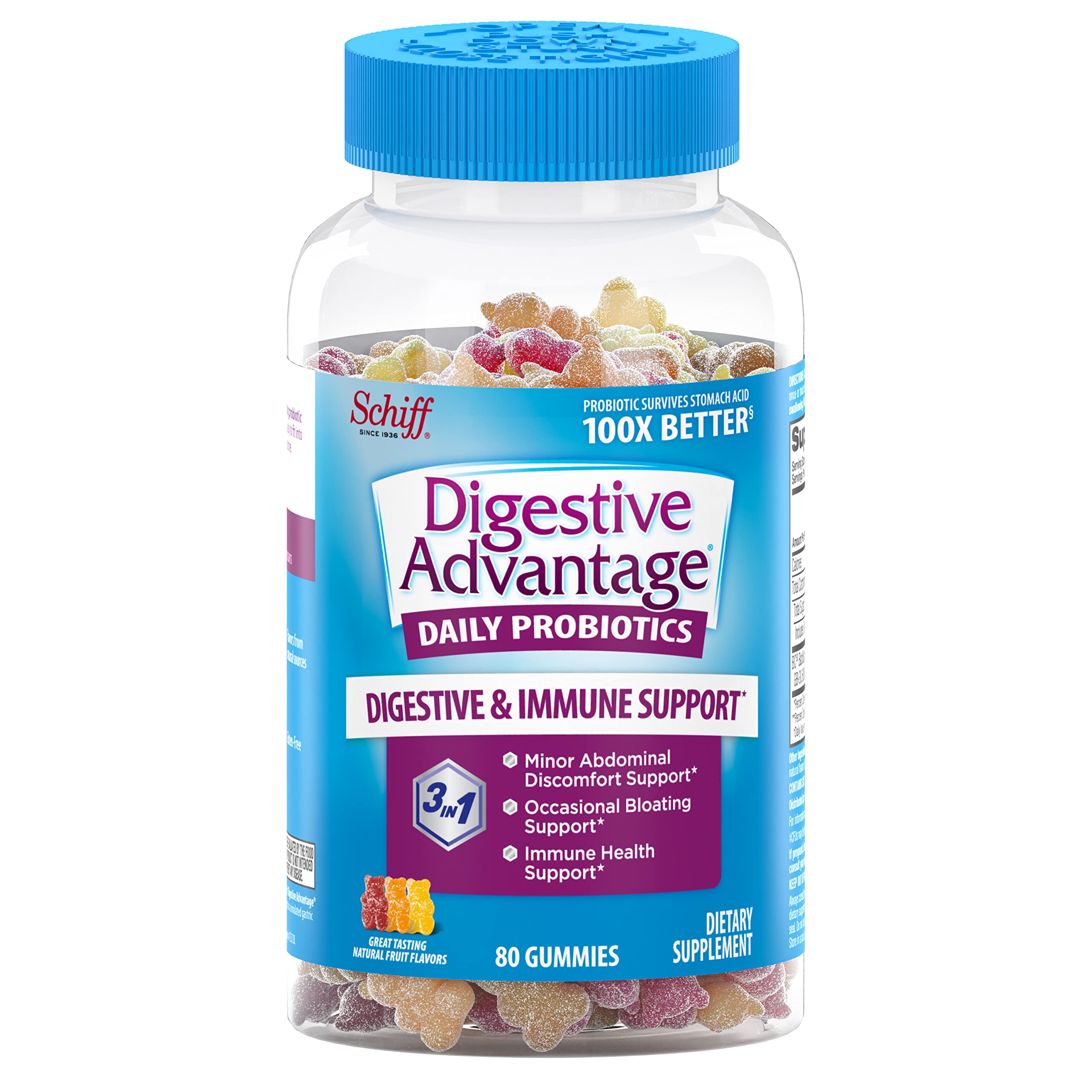Vitafusion Fiber Well Sugar Free Fiber Supplement & Digestive Advantage Probiotic Vitafusion Au supplements