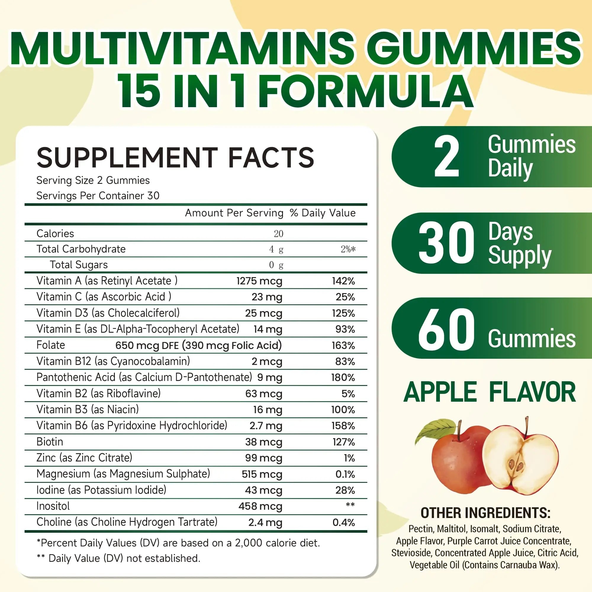 I LOVE HEALTH® 15-in-1 Multivitamin Gummies for Adults & Kids - Enhanced Formula with Vitamin A, C, D3, E, B12, Zinc, Magnesium & More I LOVE HEALTH Au supplements