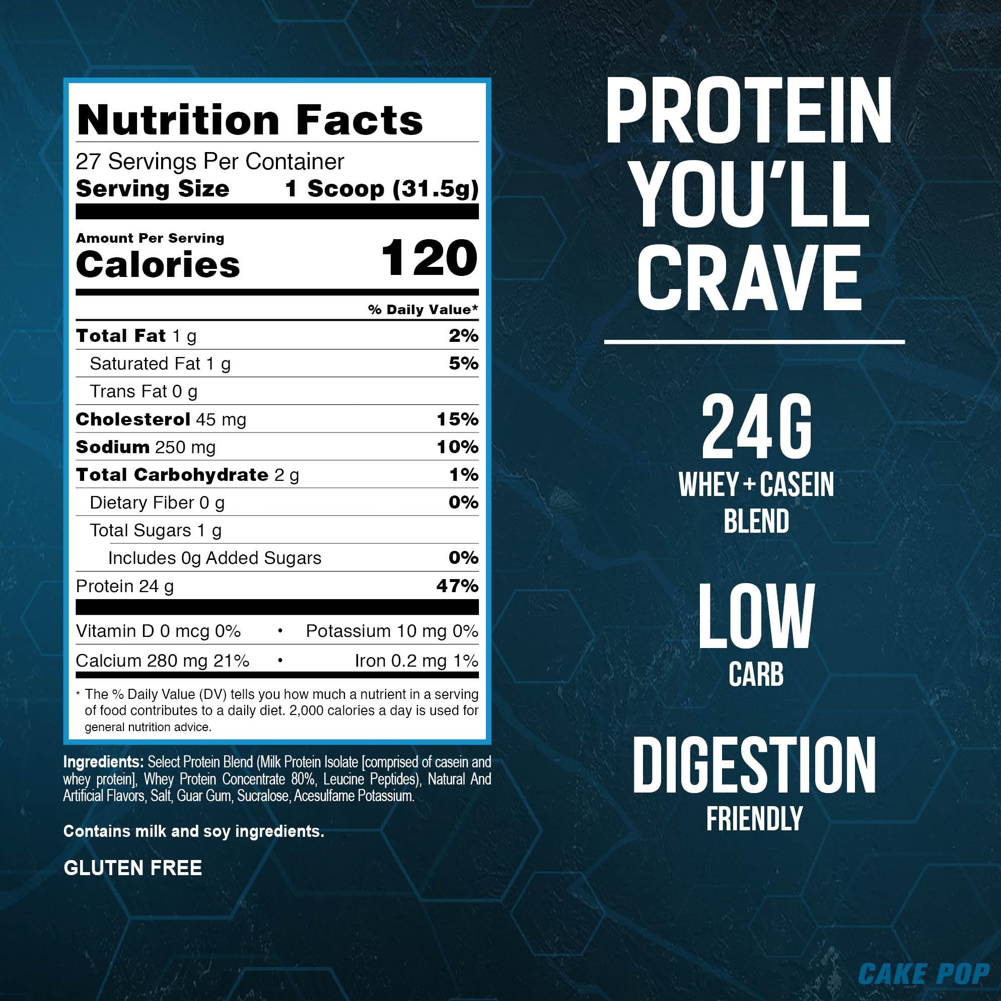 PEScience Select Low Carb Protein Powder, Cake Pop, 27 Serving, Keto Friendly PEScience Au supplements
