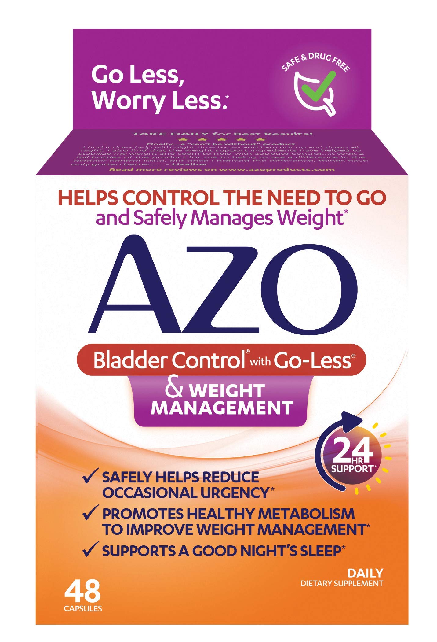 AZO Bladder Control with Go-Less® & Weight Management Dietary Supplement & Complete Feminine AZO Au supplements