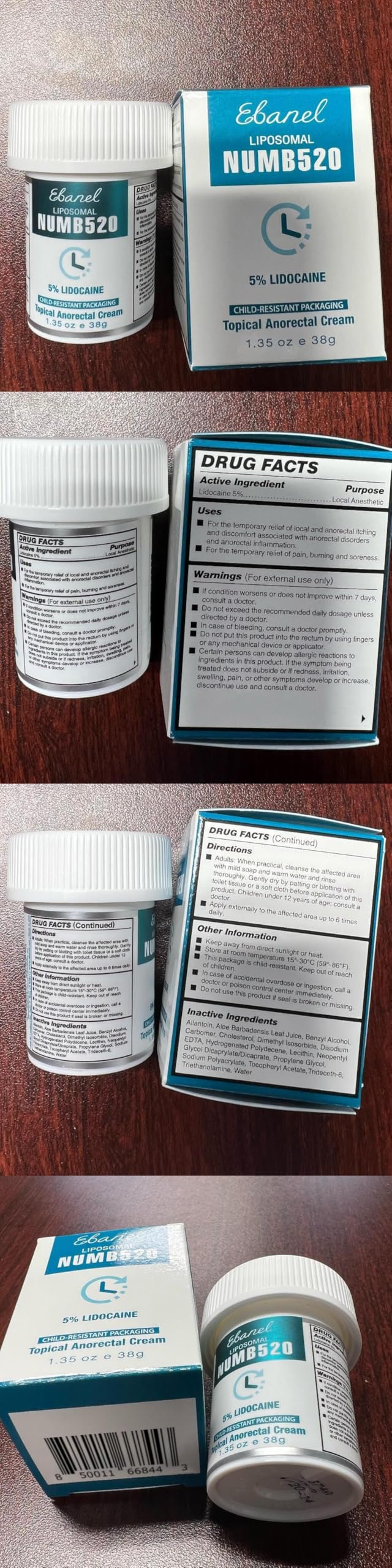 Ebanel 5% Lidocaine Numbing Cream, 2-Pack Pain Relief Burn Itch Numb Cream, Maximum Strength Topical Anesthetic with Allantoin, Vitamin E for Local and Anorectal Uses, Hemorrhoid Treatment Ebanel buy supplements Au
