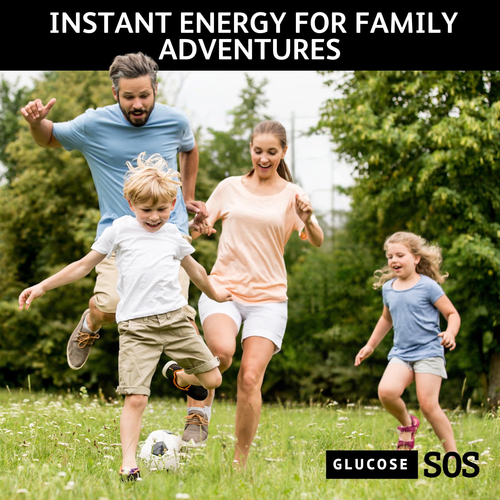 Glucose SOS Glucose Powder Packets with Natural Dextrose, Fast-Absorption That Instantly Dissolves in Your Mouth with No Water Needed, Sweet & Tangy 12 Servings Glucose SOS Au supplements