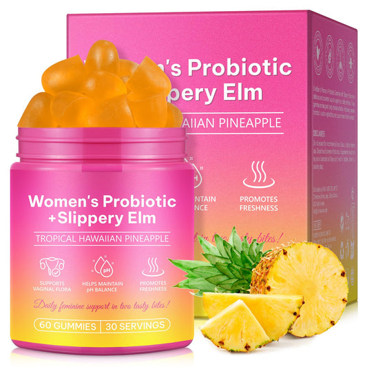 Beyxdu Probiotics for Women Gummies with Slippery Elm Feminine Balance Gummies for Women Vaginal Probiotics with Prebiotics & Lactobacillus Probiotic Blend Vaginal Odor & Vaginal Flora 60Gummy BeyxduAu supplements