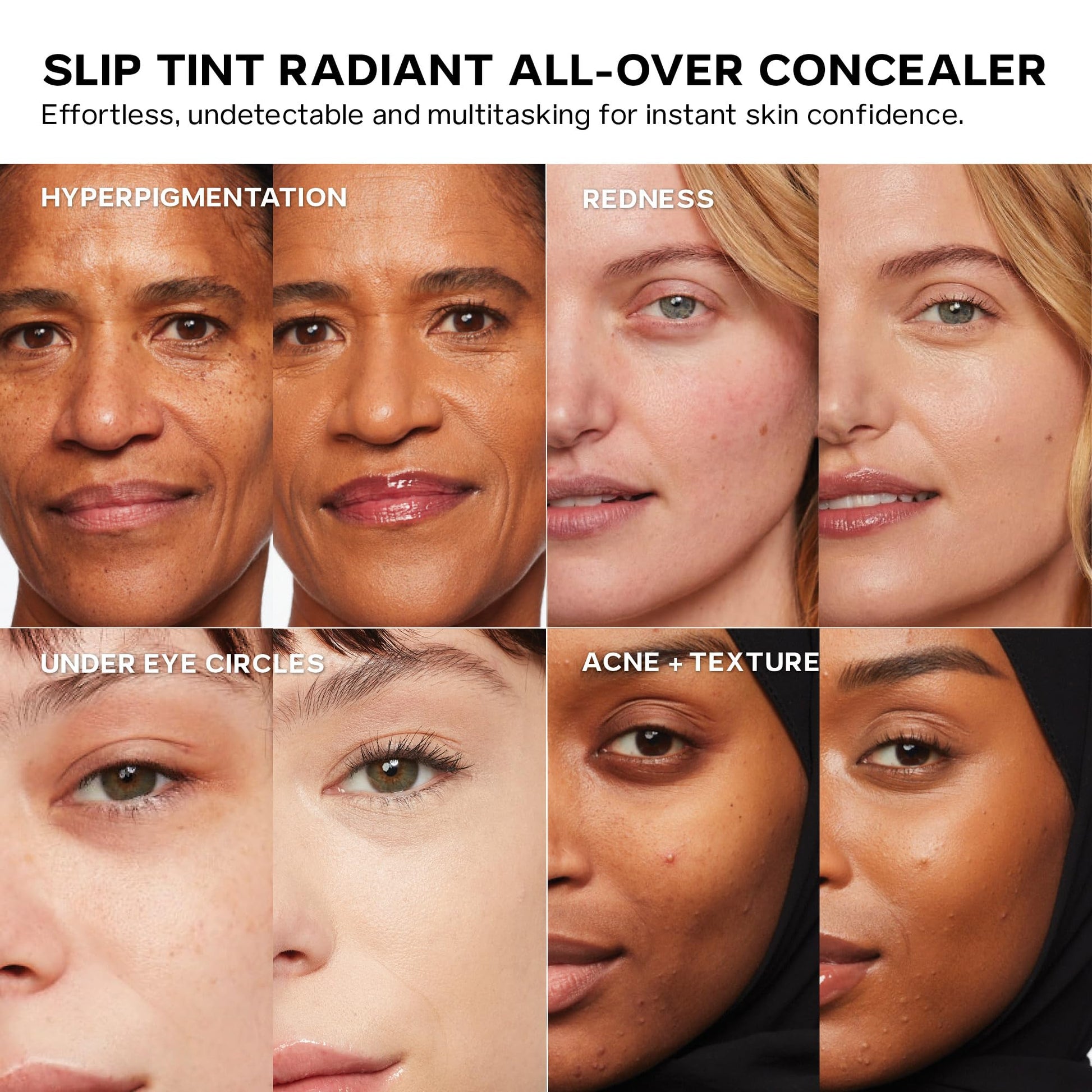 Saie Slip Tint Radiant Cream Concealer & All-Over Face Makeup - Concealer for Dark Circles, Redness & Blemishes - Lightweight Makeup Made with Hydrating Hyaluronic Acid - Shade 6 (0.17 oz) Saie Au supplements