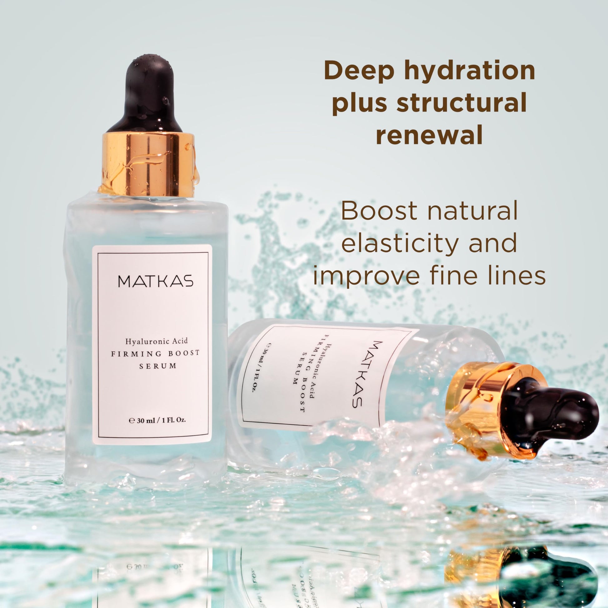 MATKAS Korean Firming Boost Hydrating Hyaluronic Acid Serum 1 Fl. Oz. - Hyaluronic Acid + 2% Niacinamide Serum for Dry Skin, Anti Aging Korean Peptides Moisturizer for Face, Deep Facial Skin Hydration MATKAS buy supplements Au