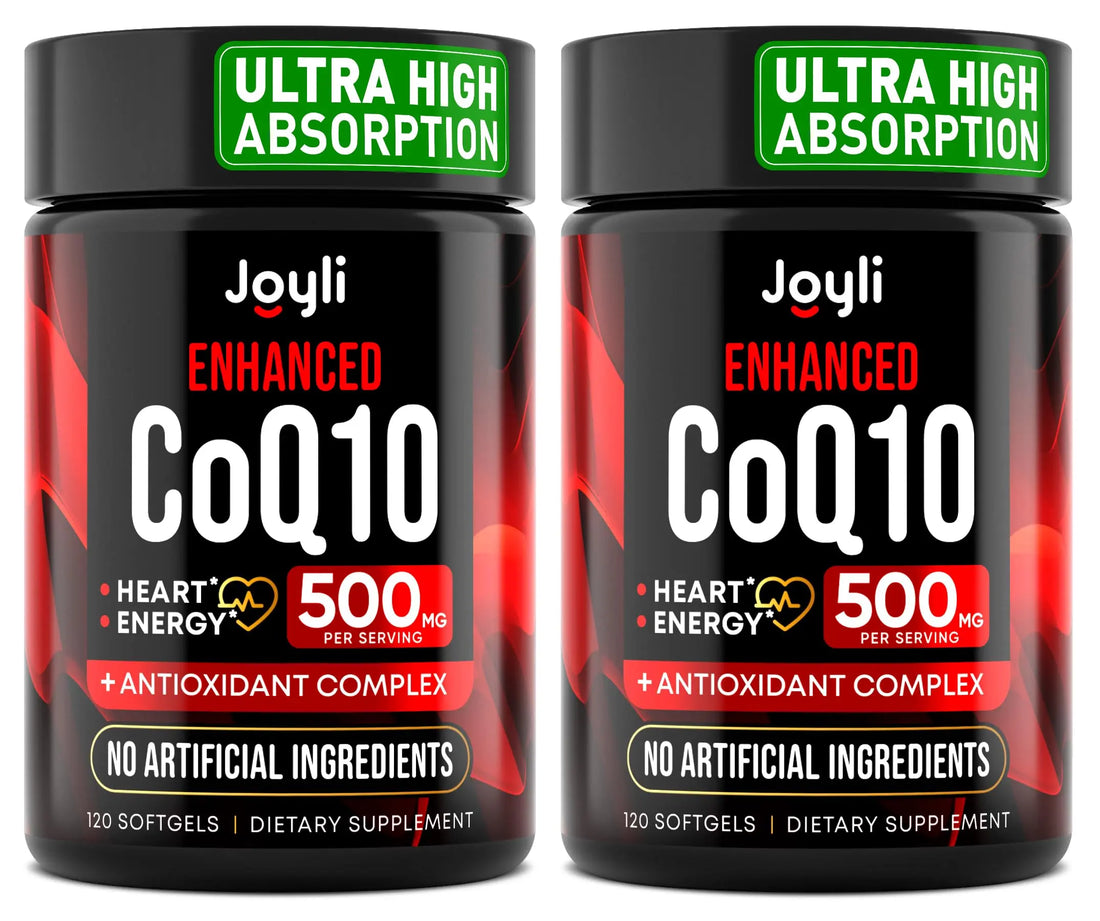 JOYLI Nutrition 2 Pack CoQ10 500mg - High Absorption Coenzyme Q10 Supplement - Co Q 10 for Energy & Vitality - Alternative to CoQ10 400mg & 300mg - 240 Softgels JOYLI Nutrition Au supplements