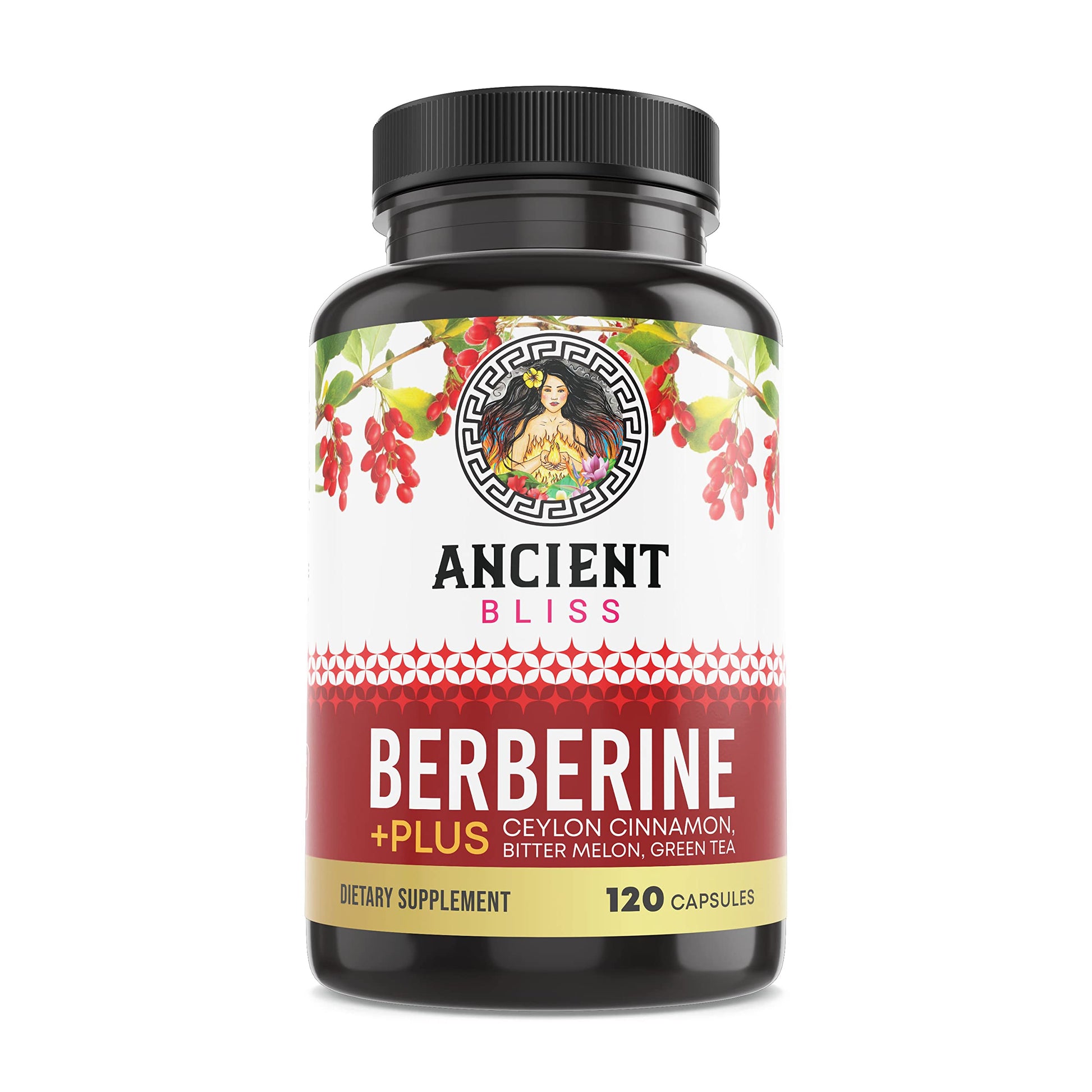 Ancient Bliss Berberine HCL 1200mg with Ceylon Cinnamon, Bitter Melon, and Green Tea Ancient Bliss Au supplements
