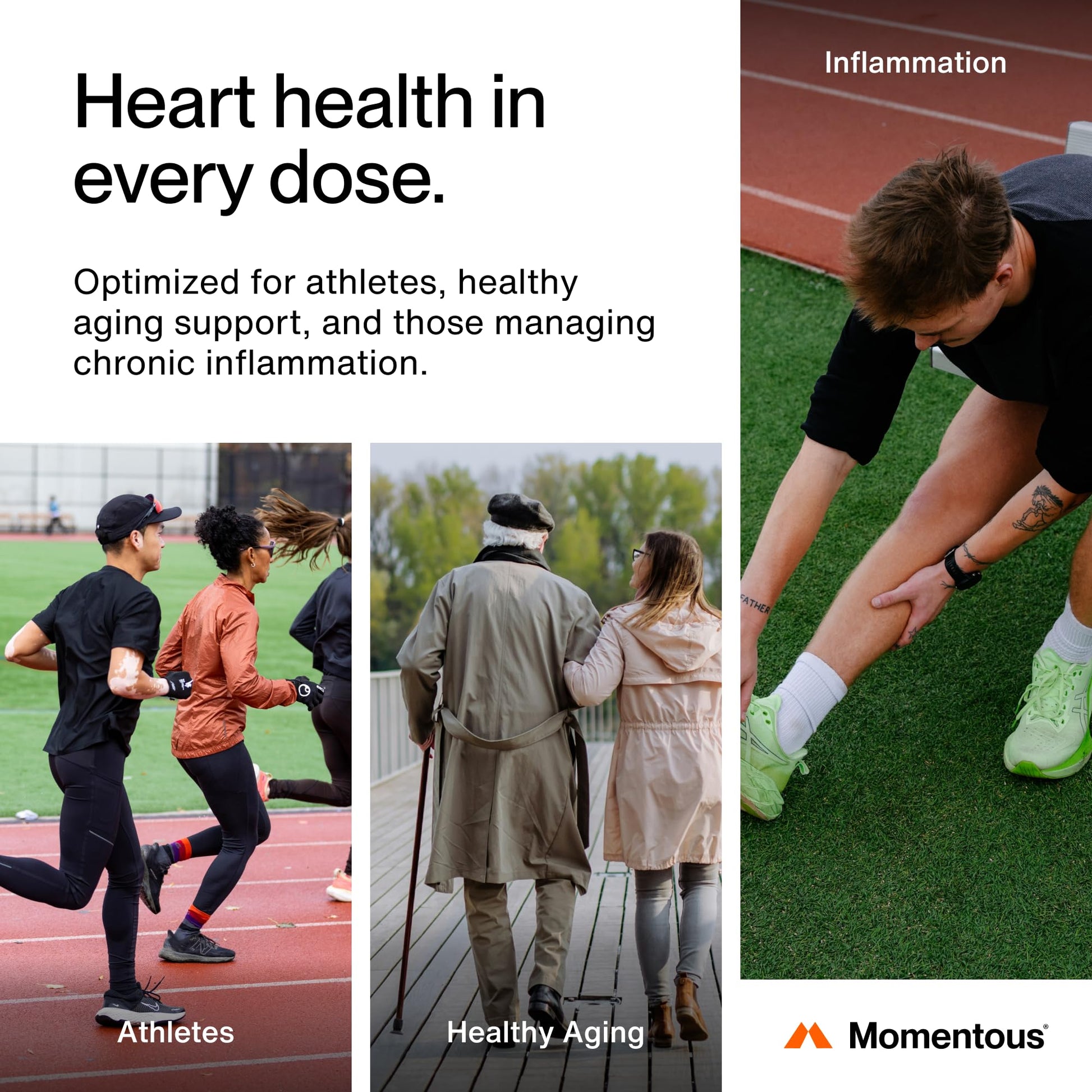 Momentous Omega-3 Fish Oil - High-Potency EPA & DHA Supplement for Men & Women - Supports Heart, Joint, & Brain Health - NSF Certified for Sport - Non-GMO - Gluten-Free - 1,600 mg - 30 Servings Momentous Au supplements