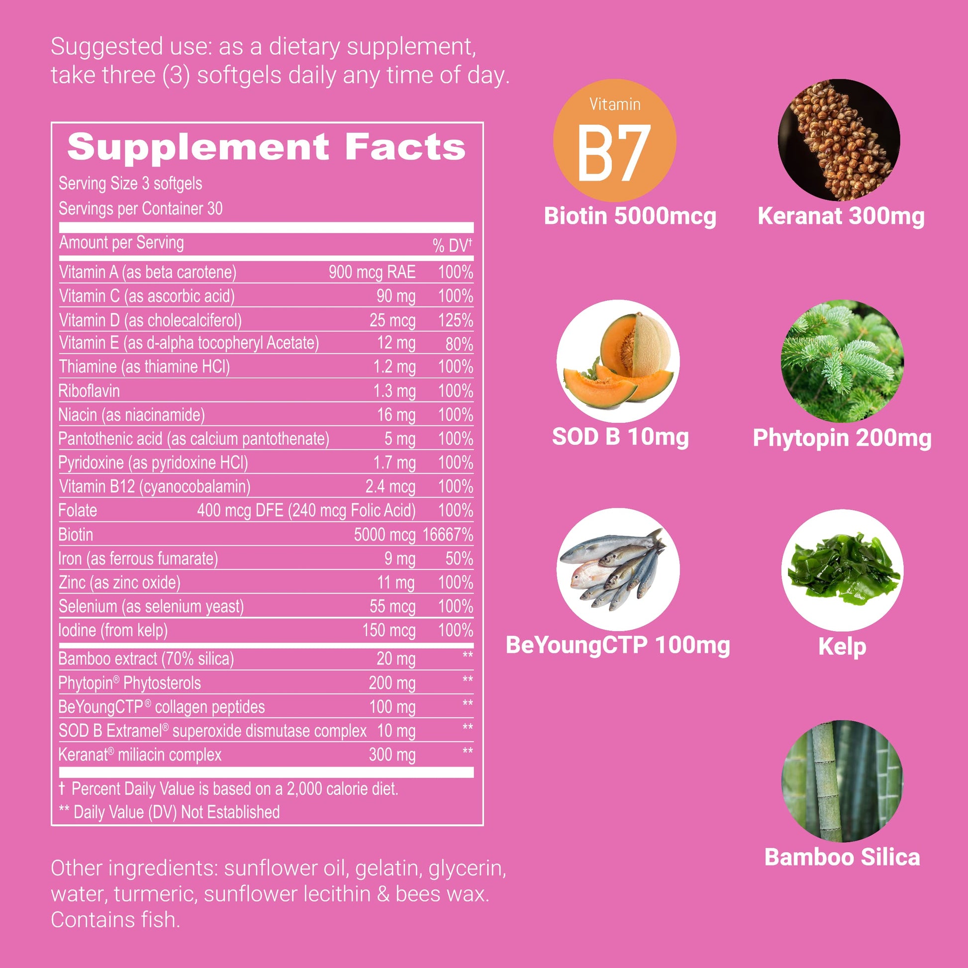 UpNourish Hair Growth Vitamins for Women - Proven Hair Supplement with KERANAT, DHT Blocker PHYTOPIN, Biotin 5000 mcg & SOD, Hair Vitamins for Faster Hair Growth, Hair Loss & Thinning Hair - 90 ct UpNourish Au supplements