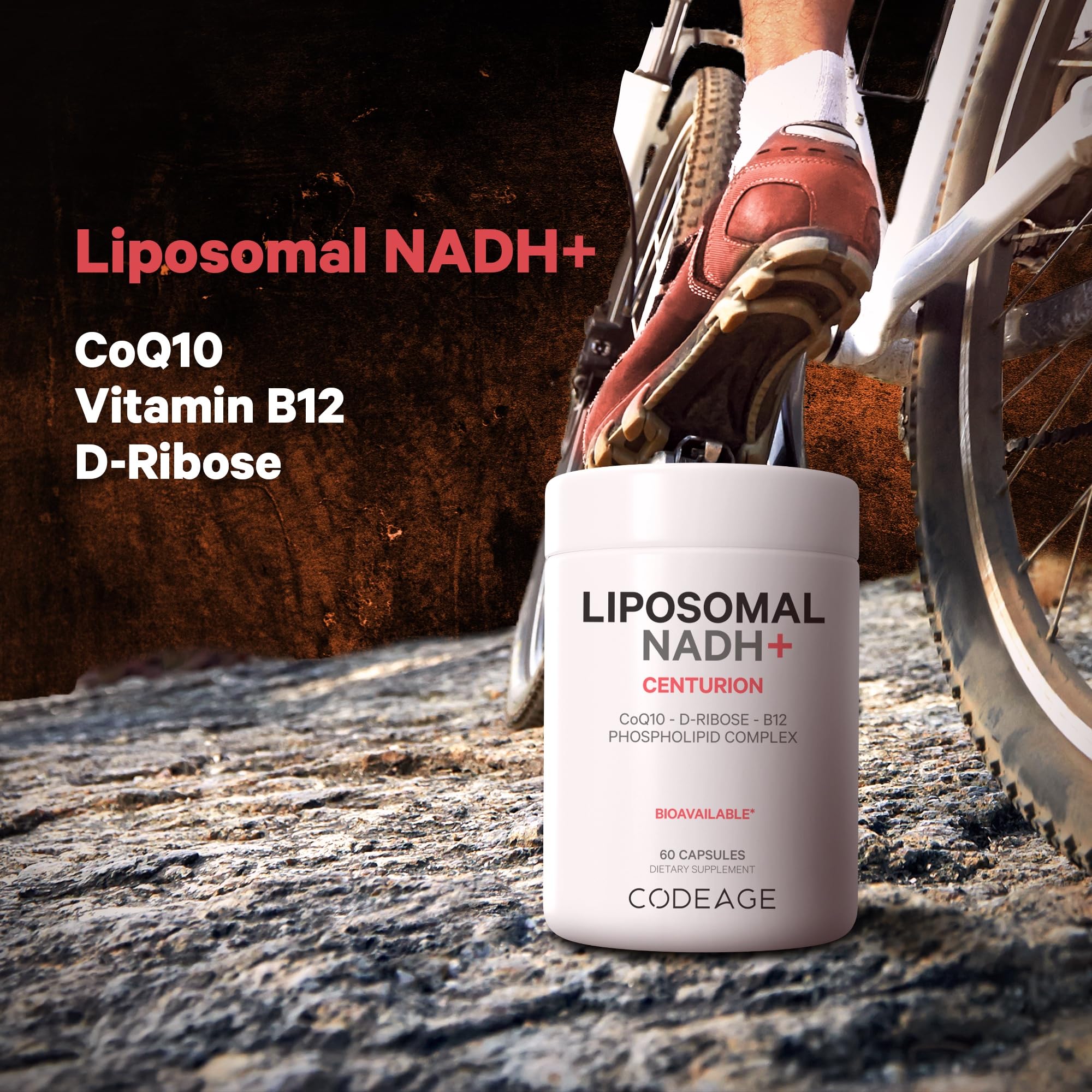 Codeage Liposomal NADH+ Supplement - CoQ10 - Vitamin B12 - D-Ribose Bioenergy Codeage Au supplements