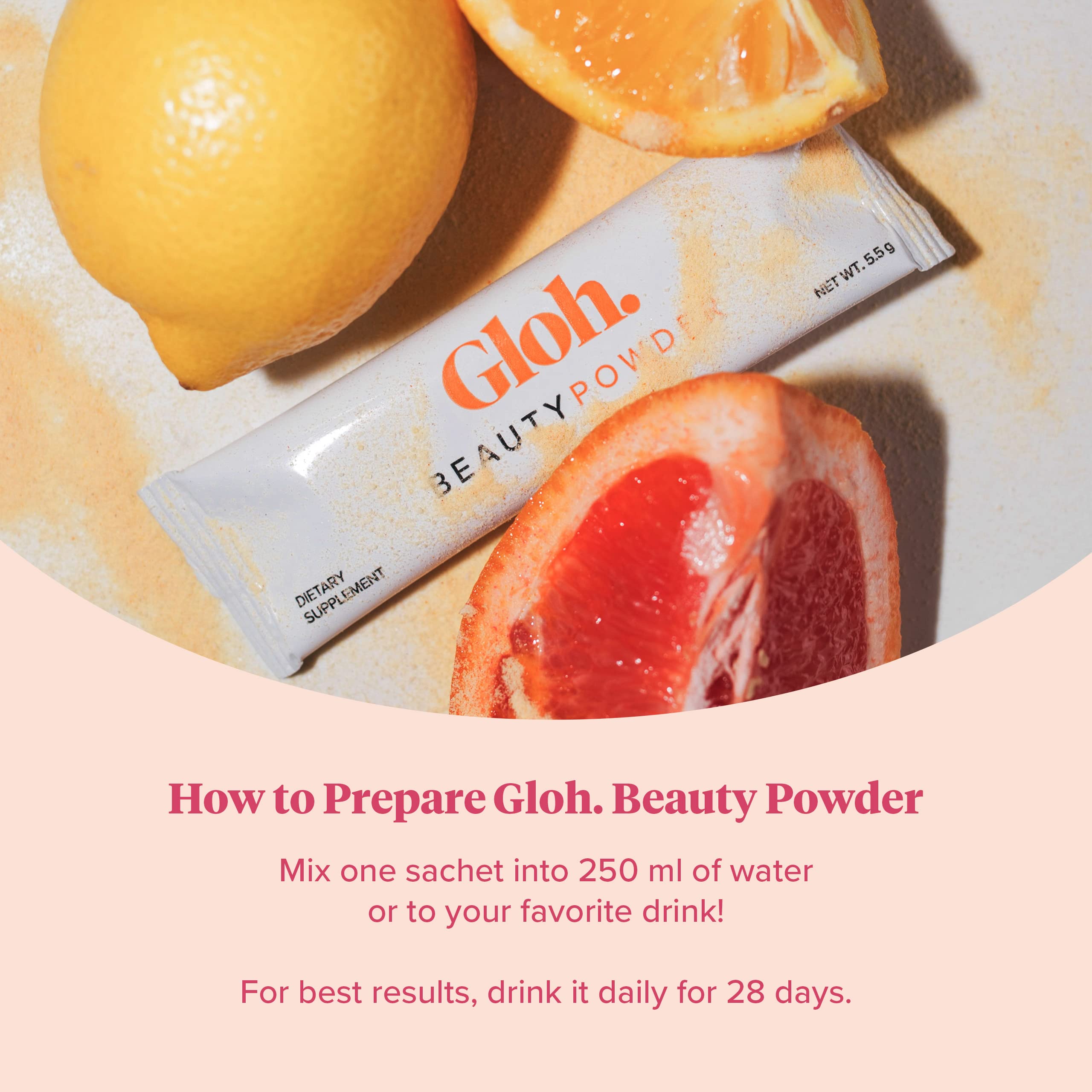 Gloh. Marine Collagen Powder for Women - Peach Flavor Collagen Supplements for Women with Hyaluronic Acid, Vitamin A, B2, B6 Gloh. Au supplements