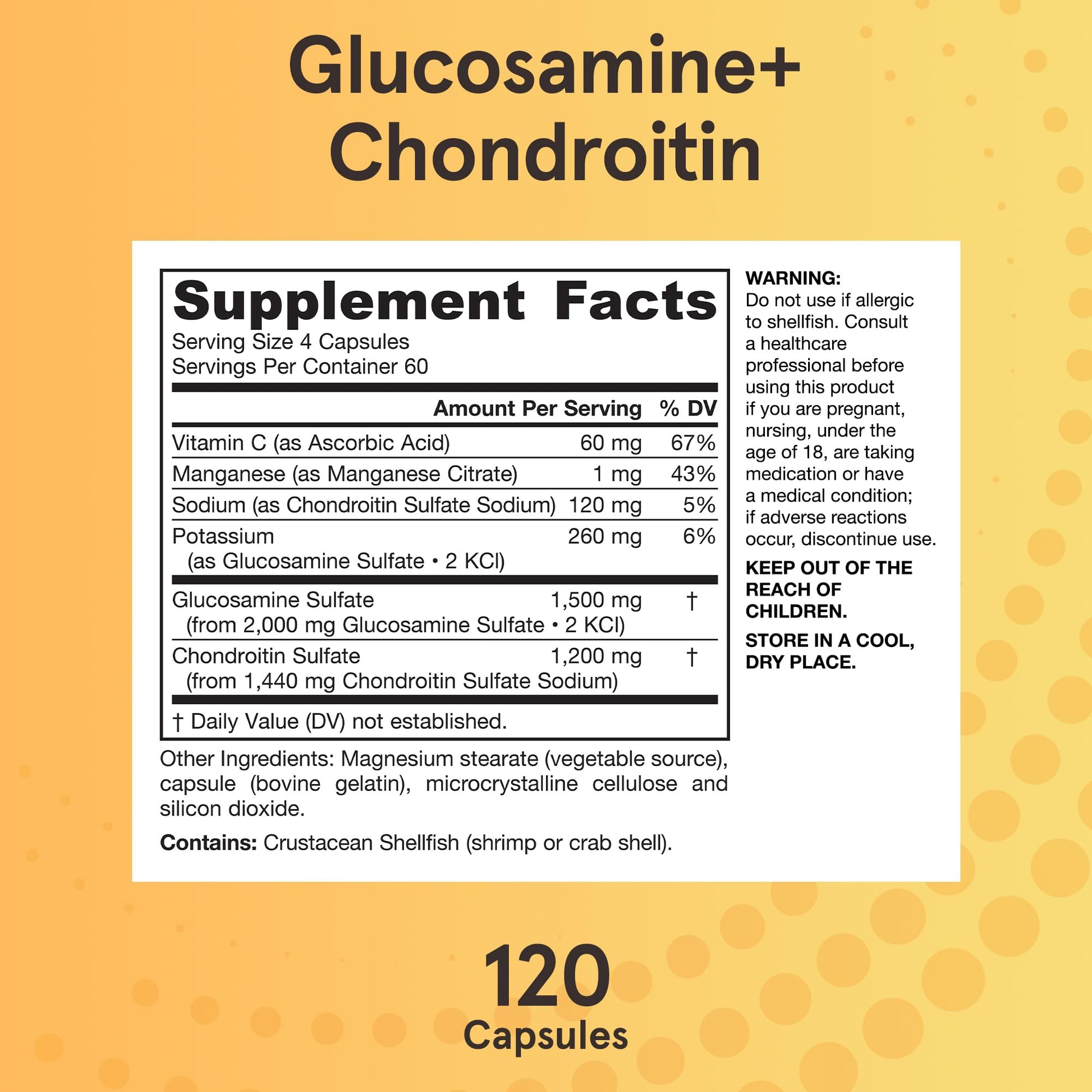 Jarrow Formulas Glucosamine + Chondroitin - 240 Capsules - Nutrient Support - Dietary Supplement for Joint Health - with Vitamin C & Manganese - 60 Servings Jarrow Formulas Au supplements