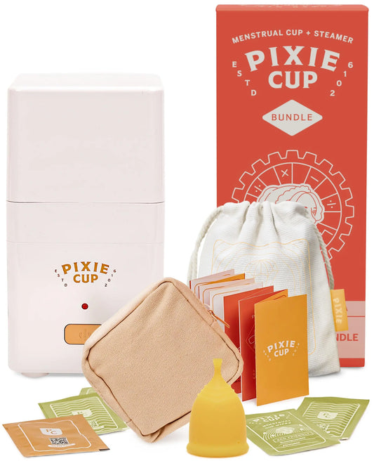 Pixie Menstrual Cup Steamer Sterilizer with A Small Period Cup - Ranked 1 for Most Comfortable Reusable Pixie CupAU supplements