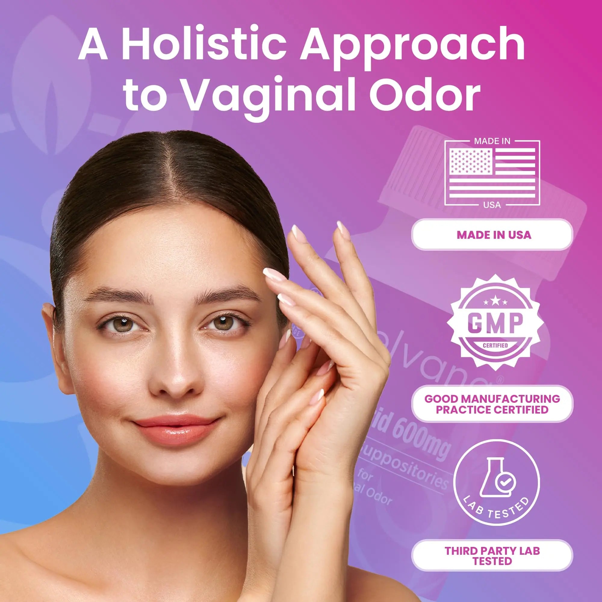 Pelvana Boric Acid Suppositories for Women - 60 Count - 600mg Boric Acid Capsules for Vaginal Odor Use Pelvana Au supplements