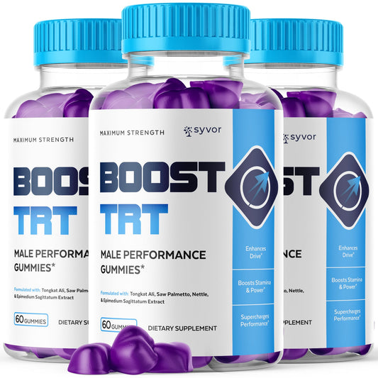 (3 Pack) Boost TRT Gummies for Men, Official Boost TRT Male Performance Gummys with Natural Ingredients, Advanced BoostTRT Men's Gummy Supplement with Maximum Strength Premium Vitamins (180 Gummies) SyvorAu supplements