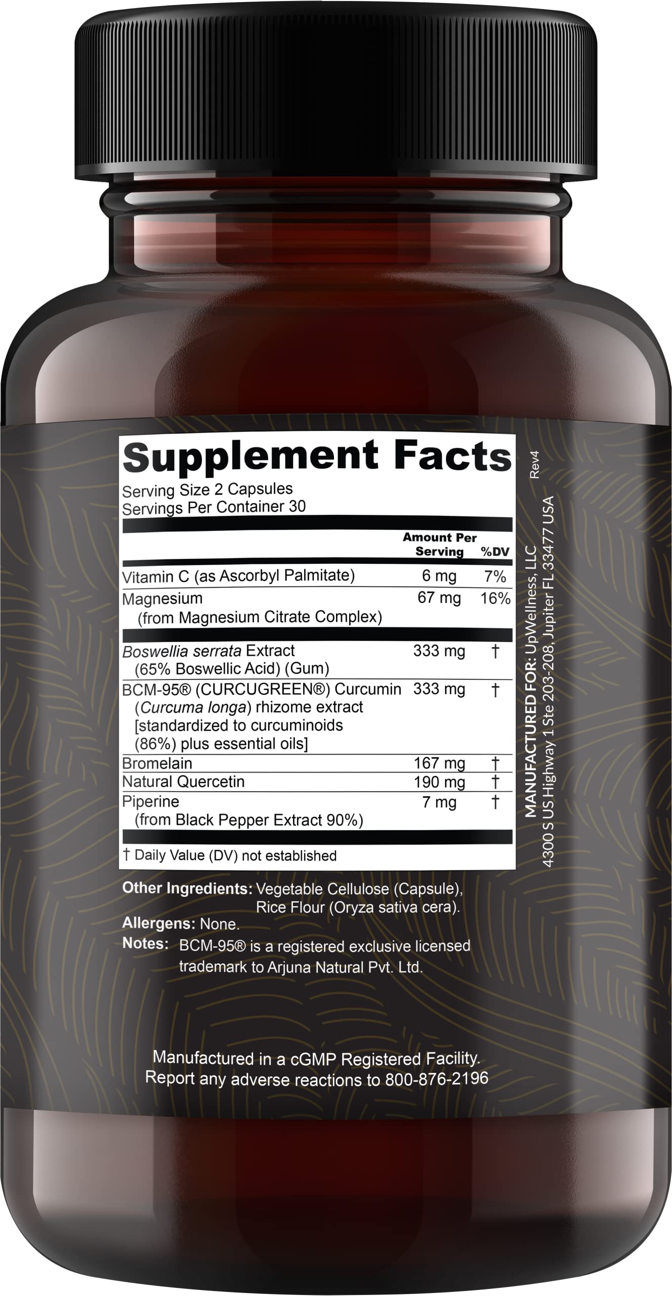 UpWellness Golden Revive + Joint Support with Quercetin, Magnesium, and Turmeric UpWellness Nutrient-Rich Living Au supplements