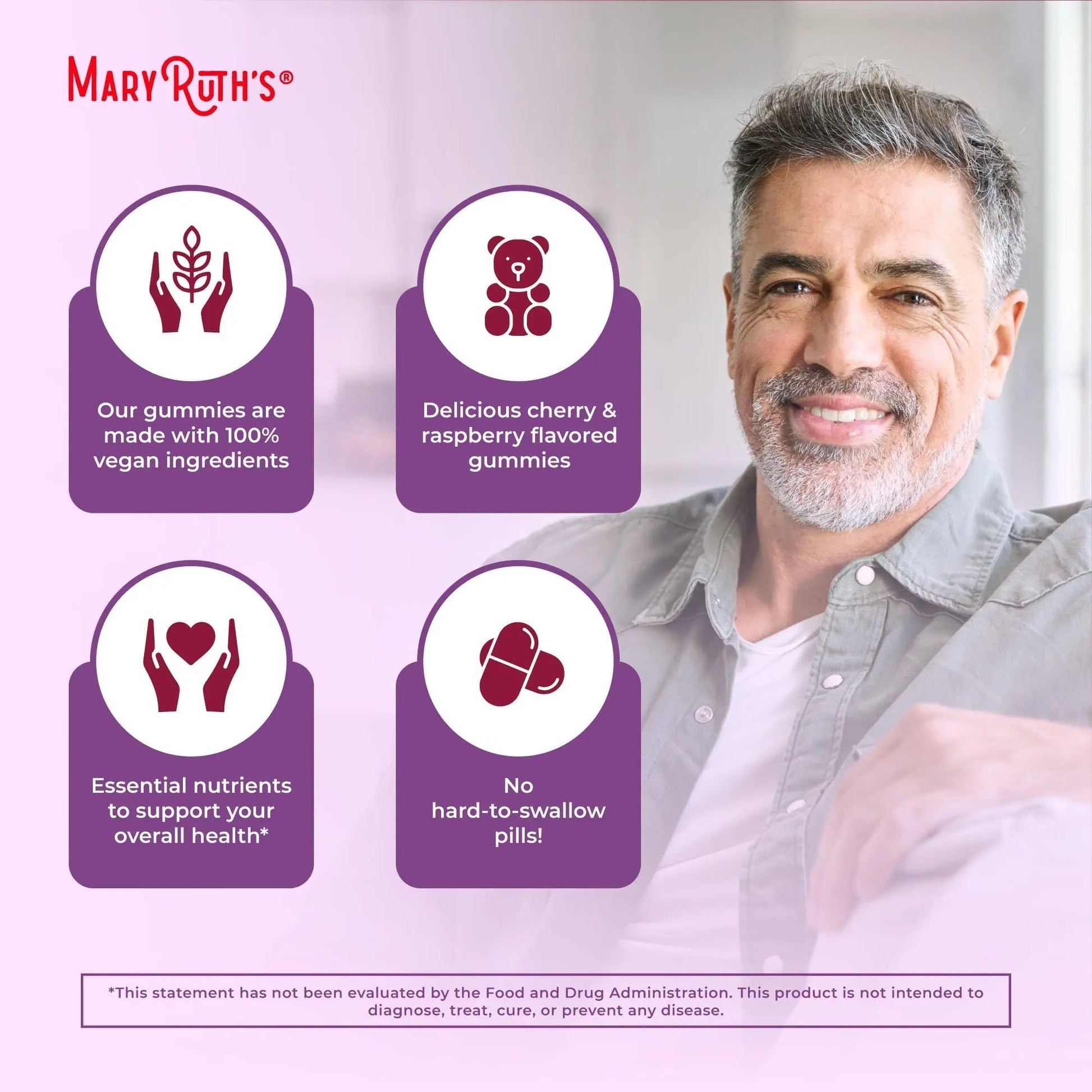 MaryRuth Organics Mens Vitamin Gummy | USDA | Vegan | Daily Multivitamins for Immune Support MaryRuth Organics Au supplements