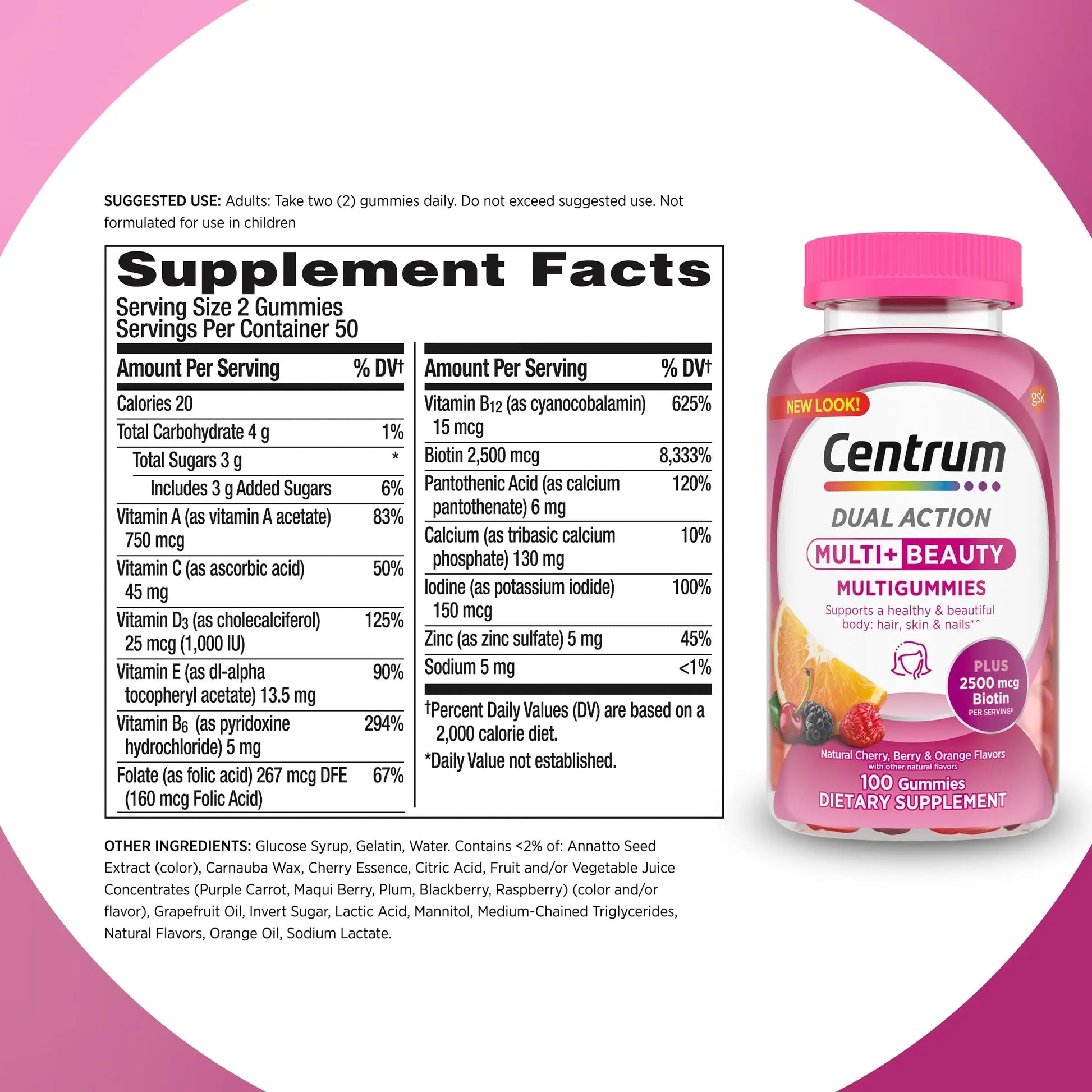 Centrum Multivitamin Gummy, 100 Count (Pack of 1) Centrum Au supplements