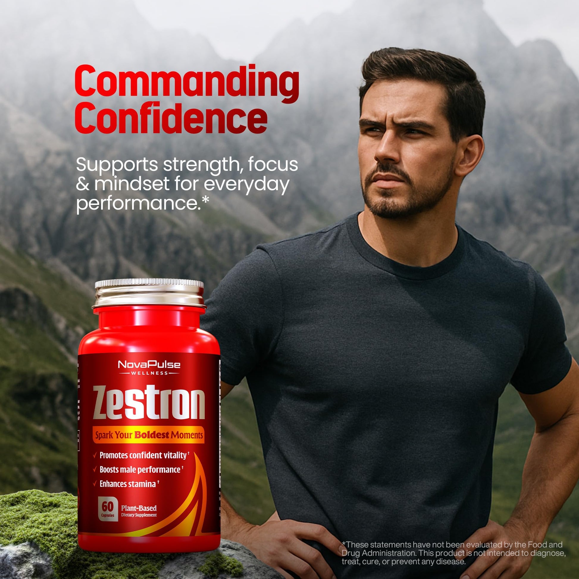 Male Enhancing Supplement Fast Acting Enlargement Pills for Men - Enhanced Size, Drive, Blood Flow, Libido, Testosterone Booster, Strength, Endurance - Boost Performance & Confidence - 60 Capsules NovaPulse Wellness Au supplements