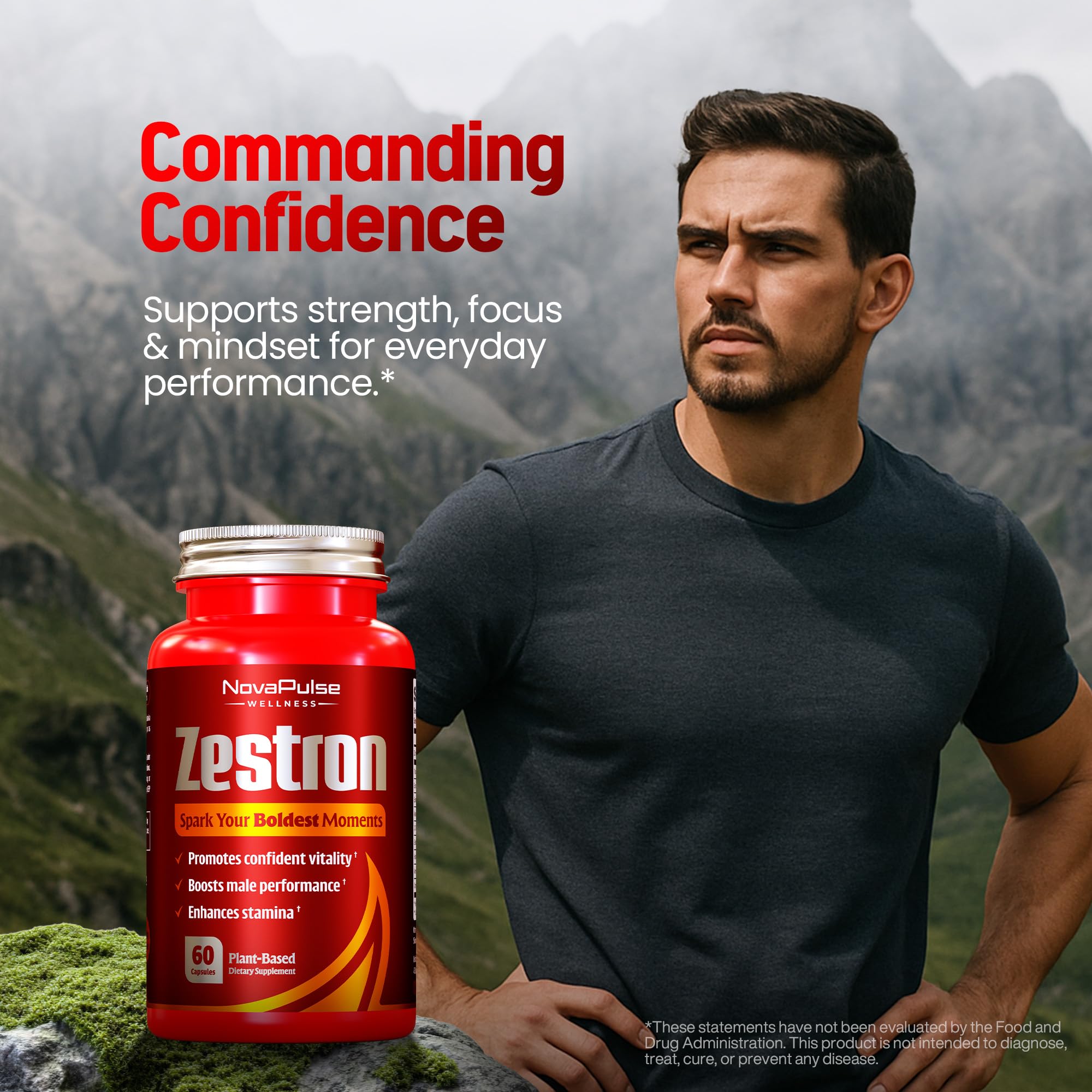 Male Enhancing Supplement Fast Acting Enlargement Pills for Men - Enhanced Size, Drive, Blood Flow, Libido, Testosterone Booster, Strength, Endurance - Boost Performance & Confidence - 60 Capsules NovaPulse Wellness Au supplements
